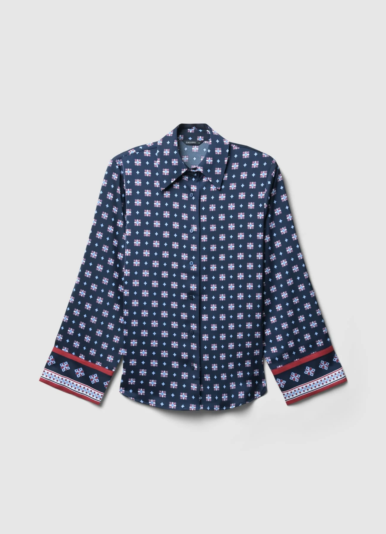 Camicia simil satin fantasia - Image 4