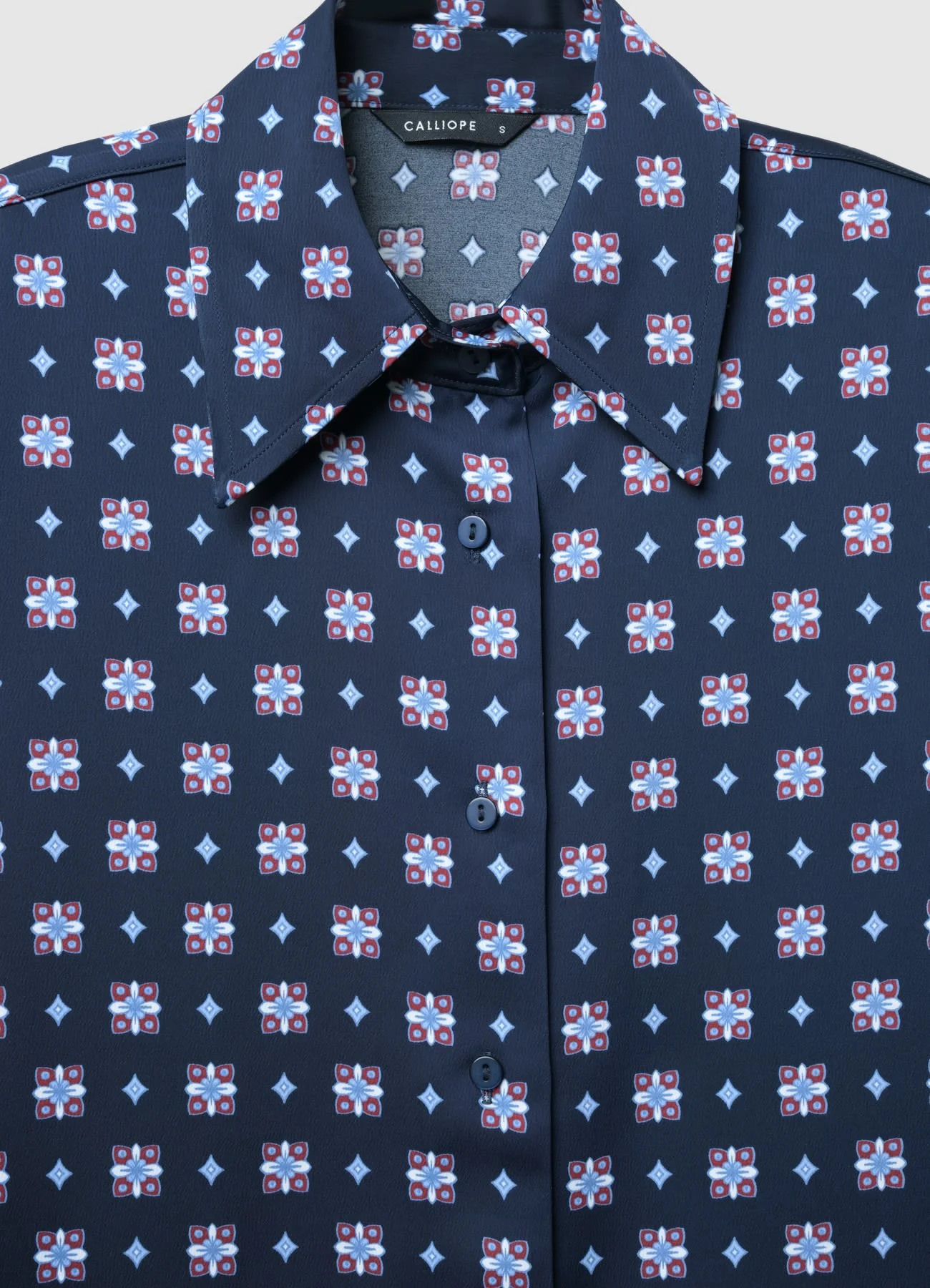 Camicia simil satin fantasia - Image 5