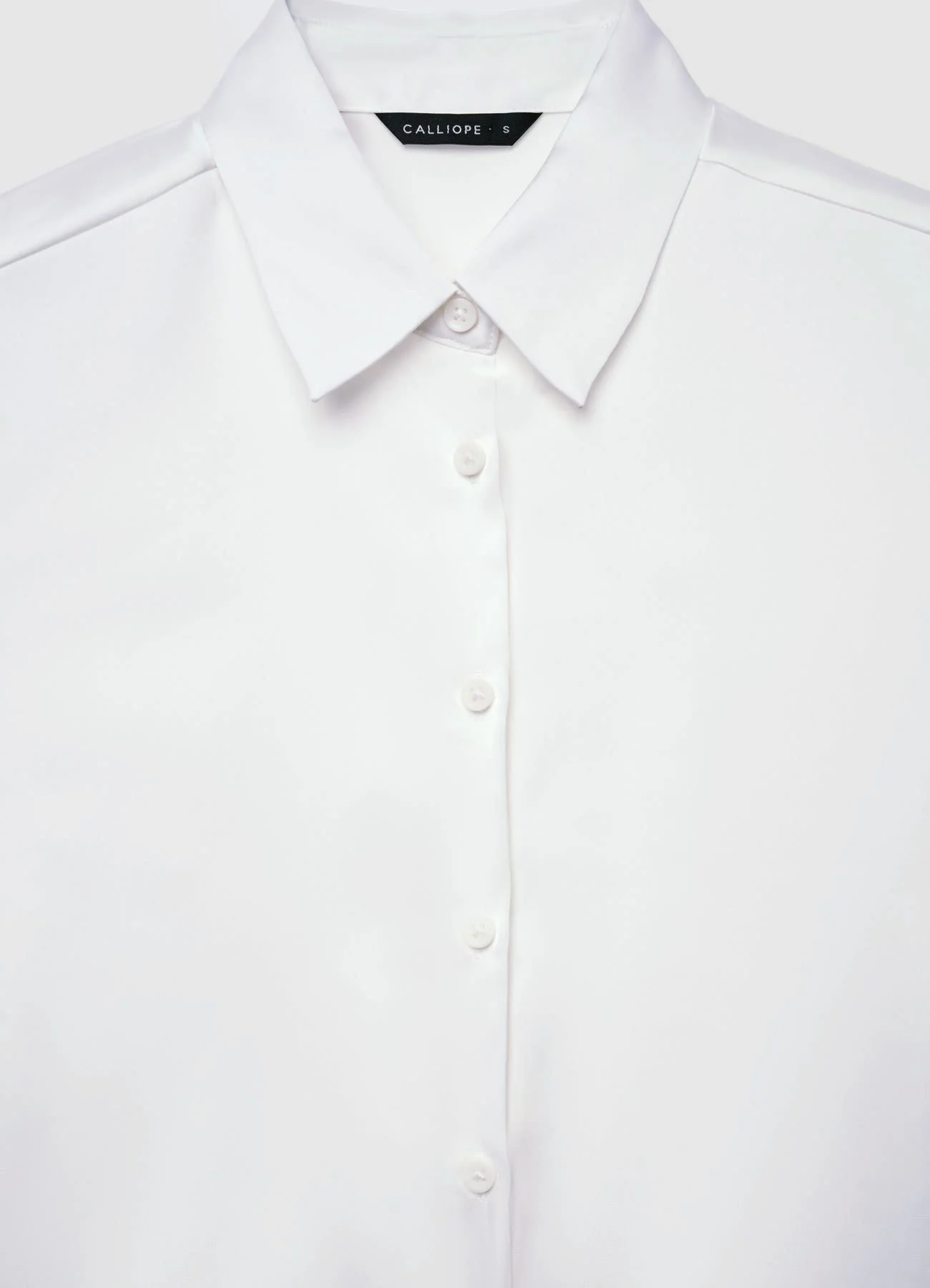 Camicia similsatin tinta unita - Image 4