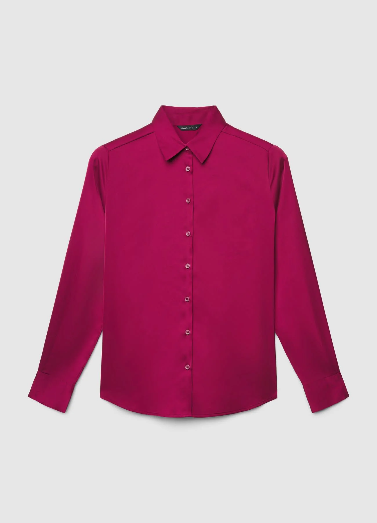Camicia similsatin tinta unita - Image 6
