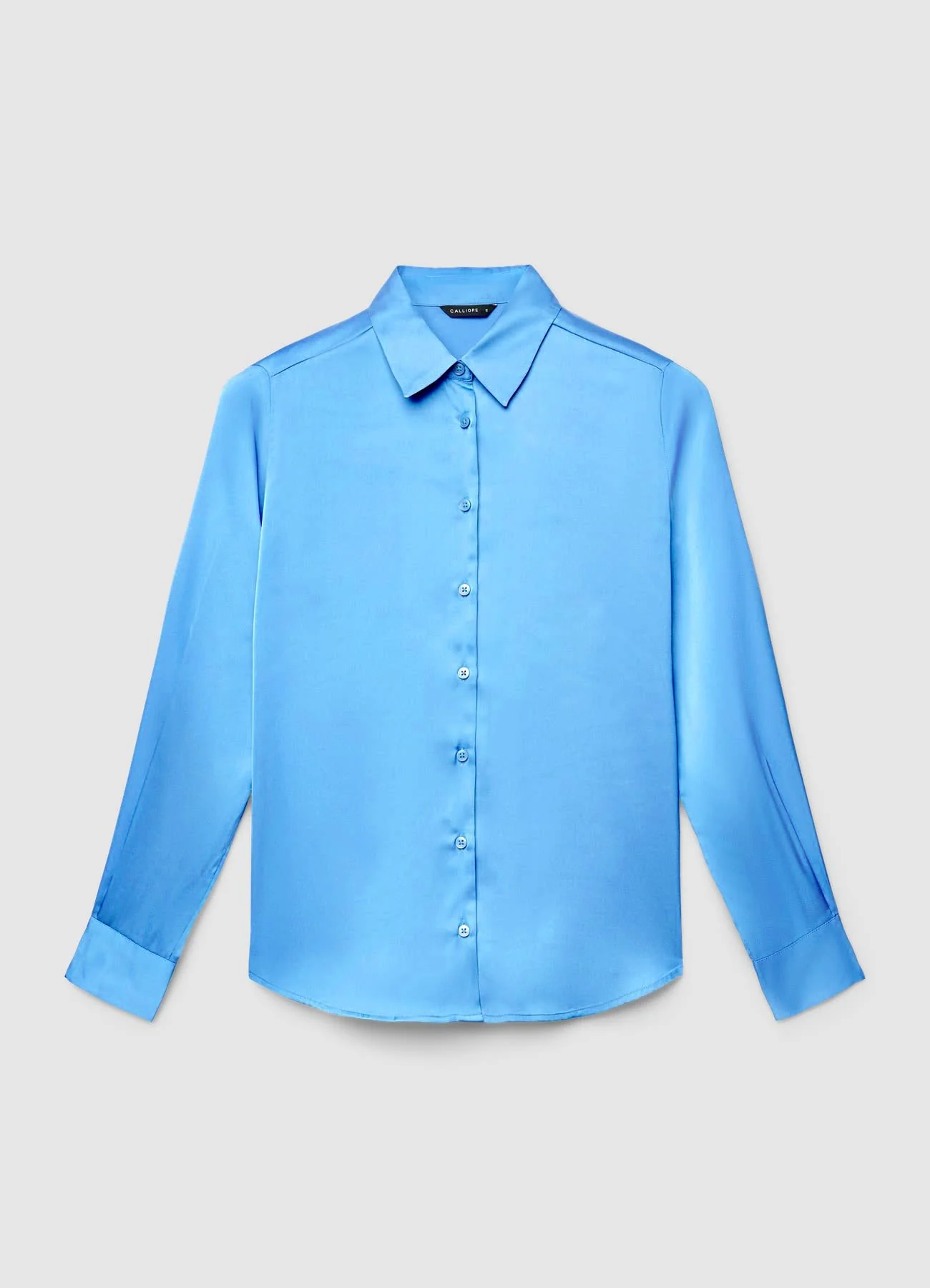 Camicia similsatin tinta unita - Image 6