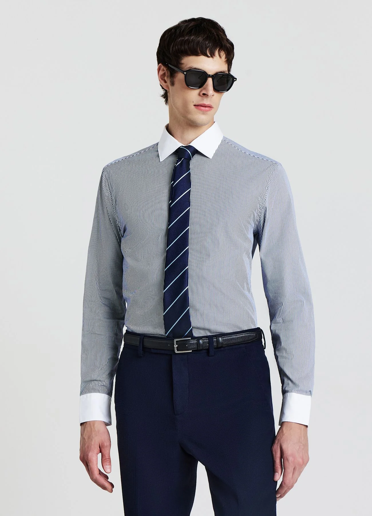 Camicia slim fit a righe - Image 2