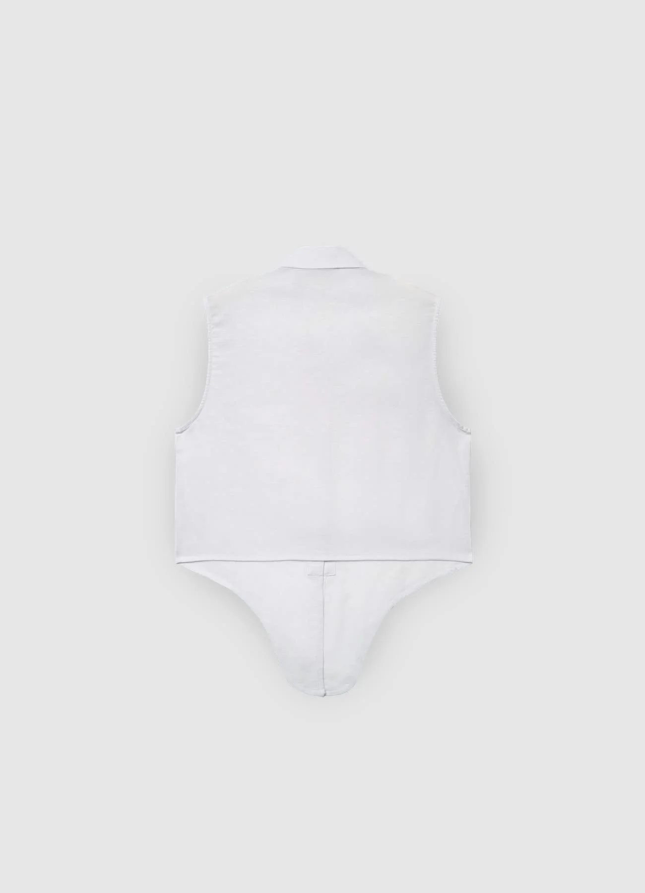 Camicia smanicata in lino con nodo - Image 5