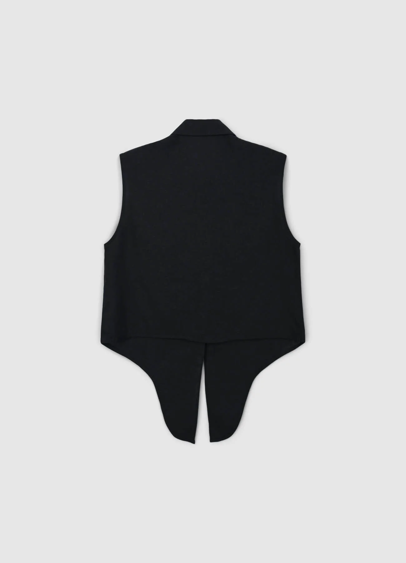 Camicia smanicata misto lino con nodo - Image 5