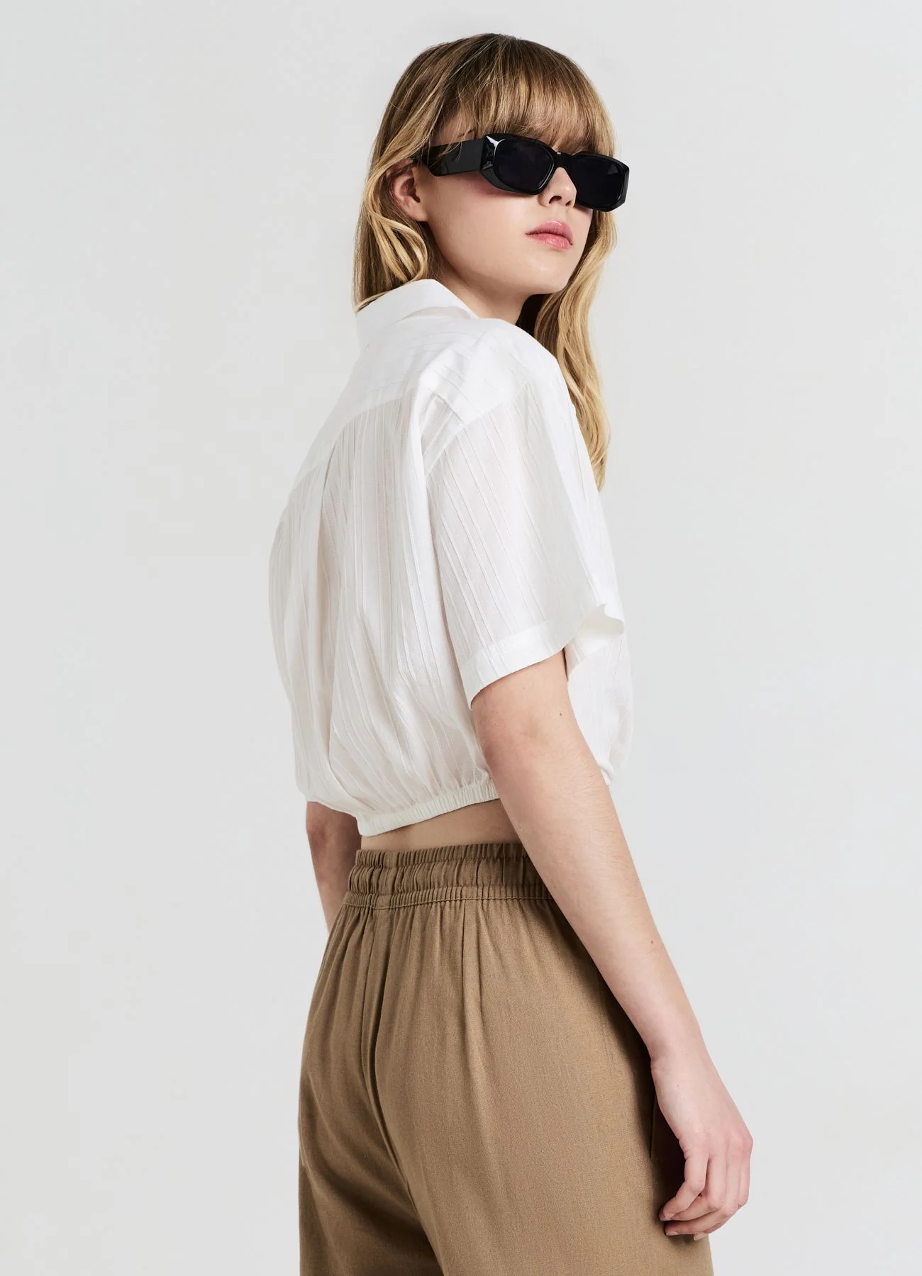 Camicia tessuto in rilievo