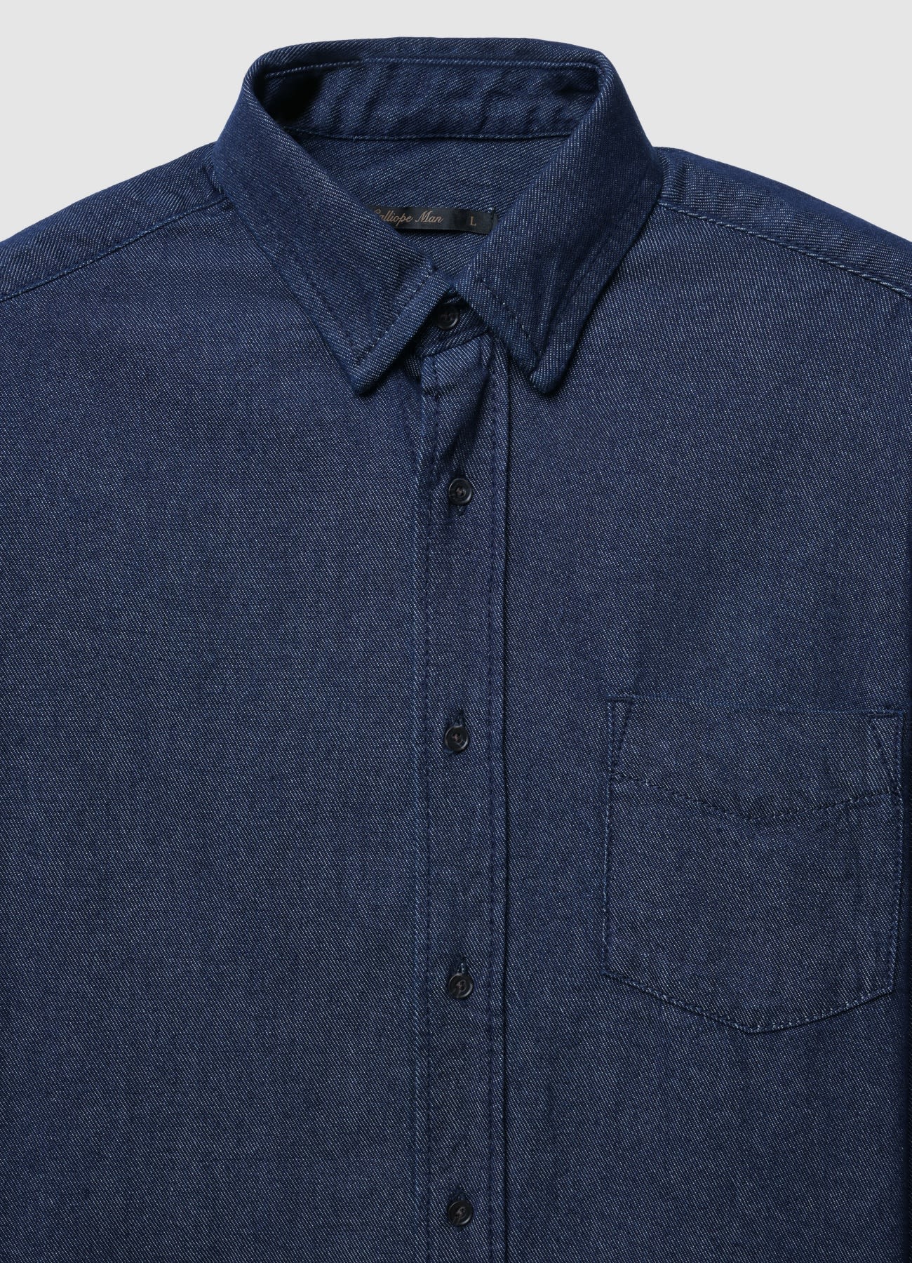 Camicia tessuto operato denim - Image 4