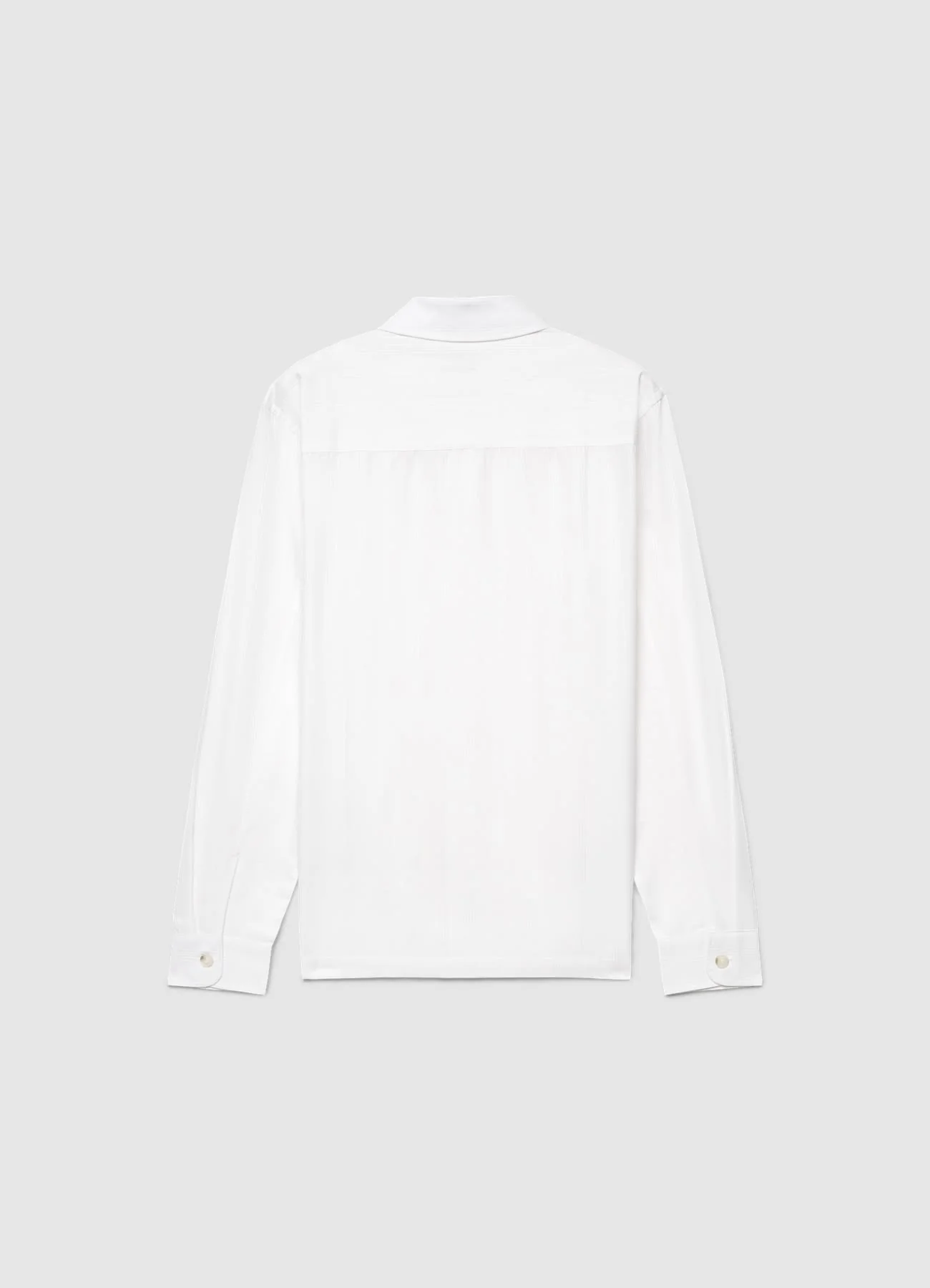 Camicia tessuto rigato tinta unita - Image 5
