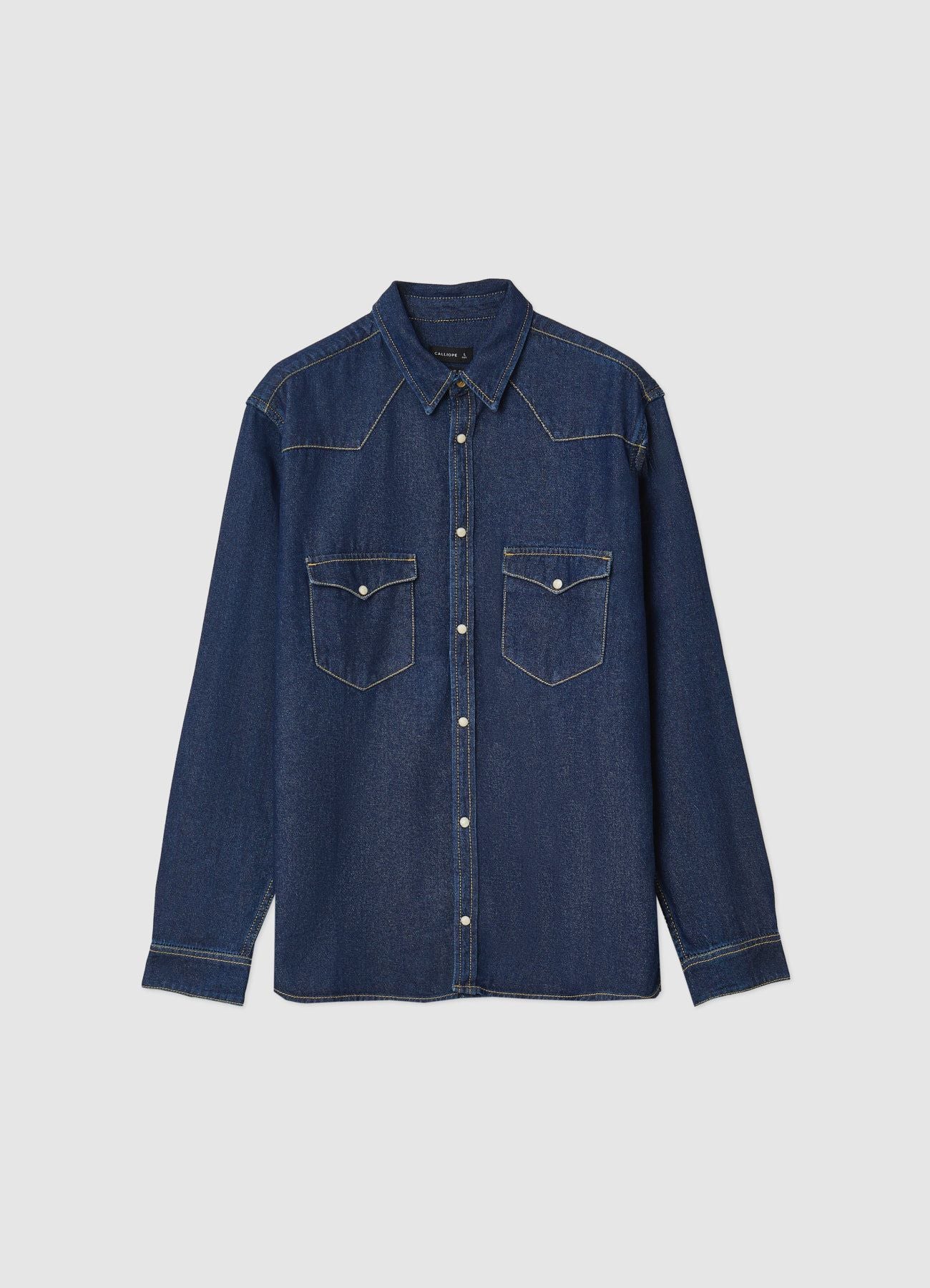 Camicia western in denim - Image 6