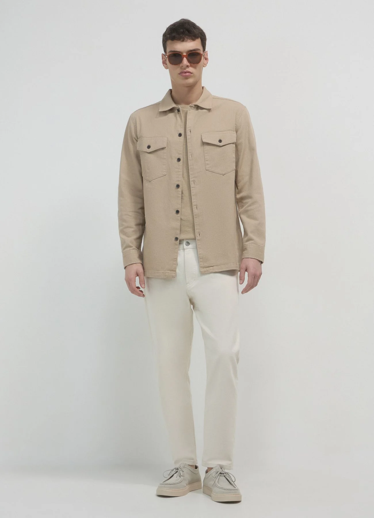Camicia worker tinta unita - Image 3