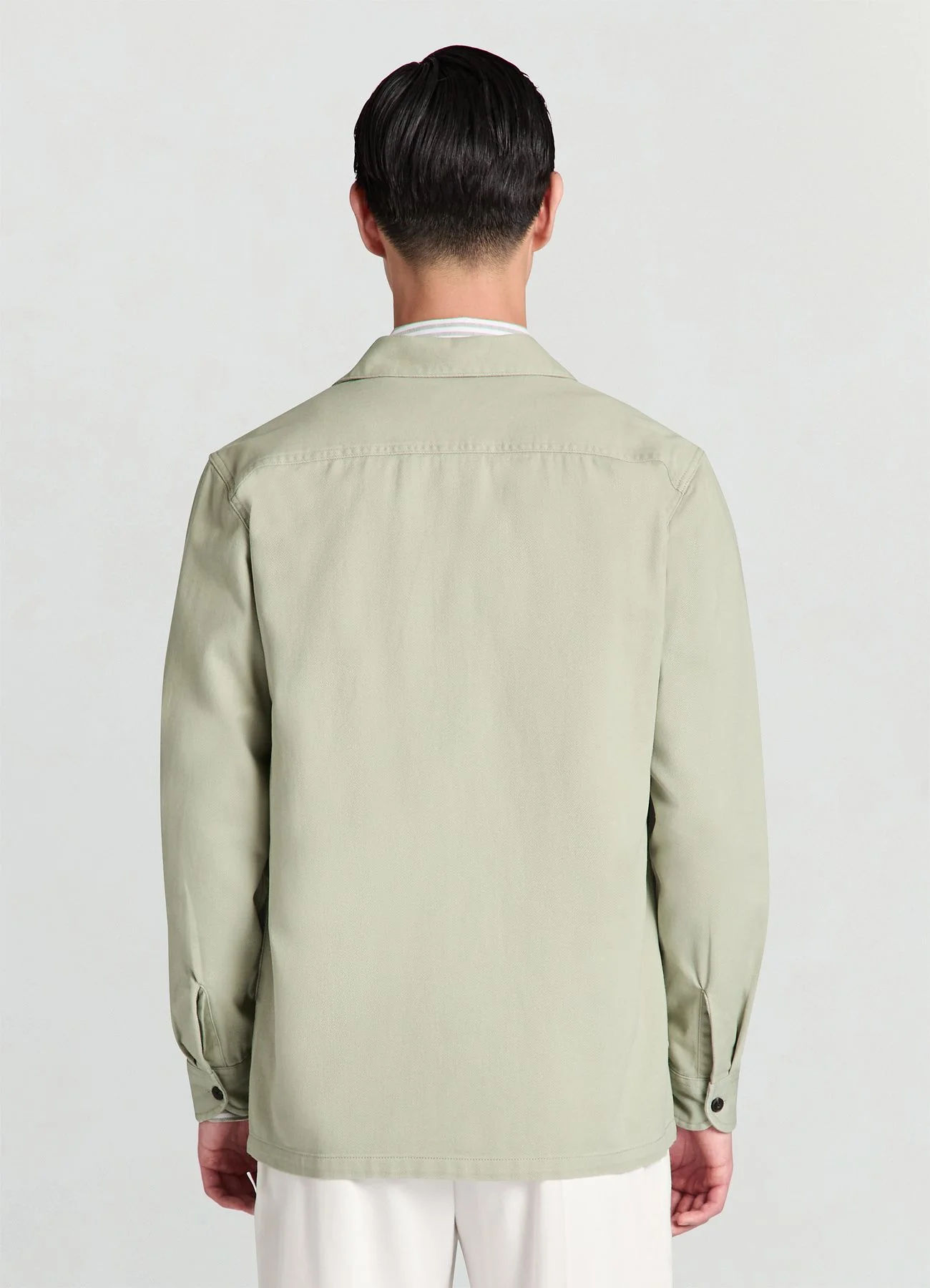 Camicia worker tinta unita - Image 3