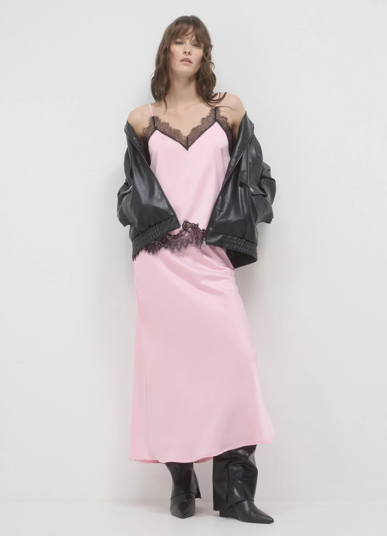 Canotta pizzo simil satin - Image 2