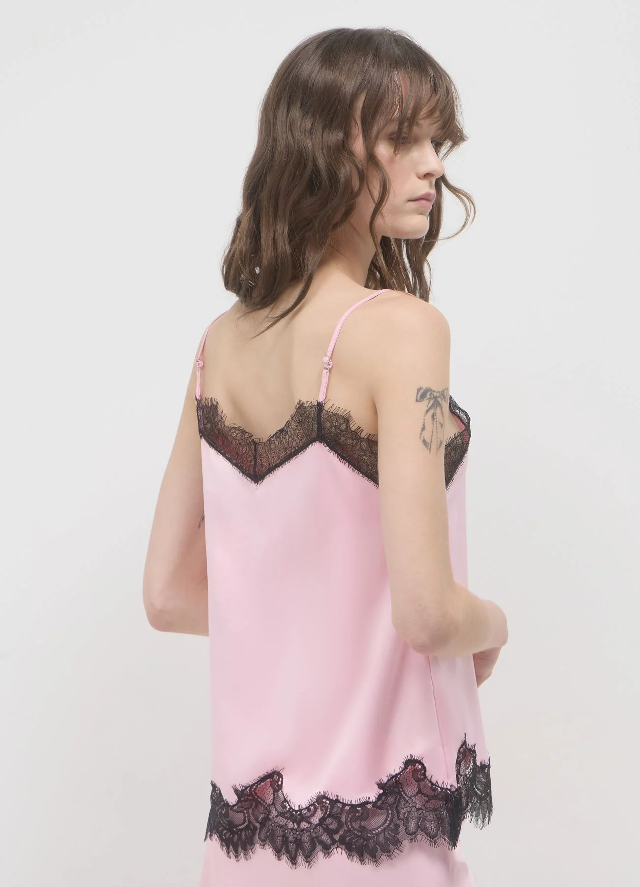 Canotta pizzo simil satin - Image 3