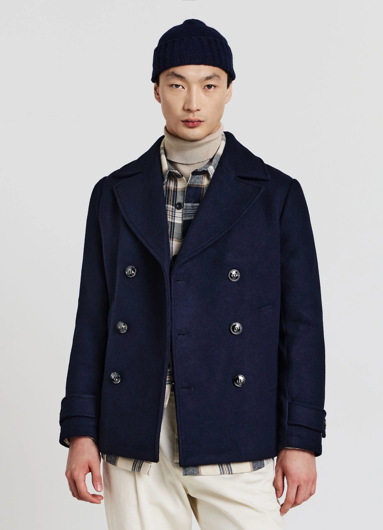 Cappotto doppiopetto in panno - Image 3