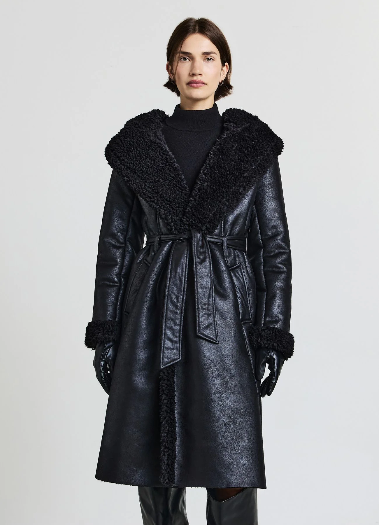 Cappotto lungo similmontone - Image 3