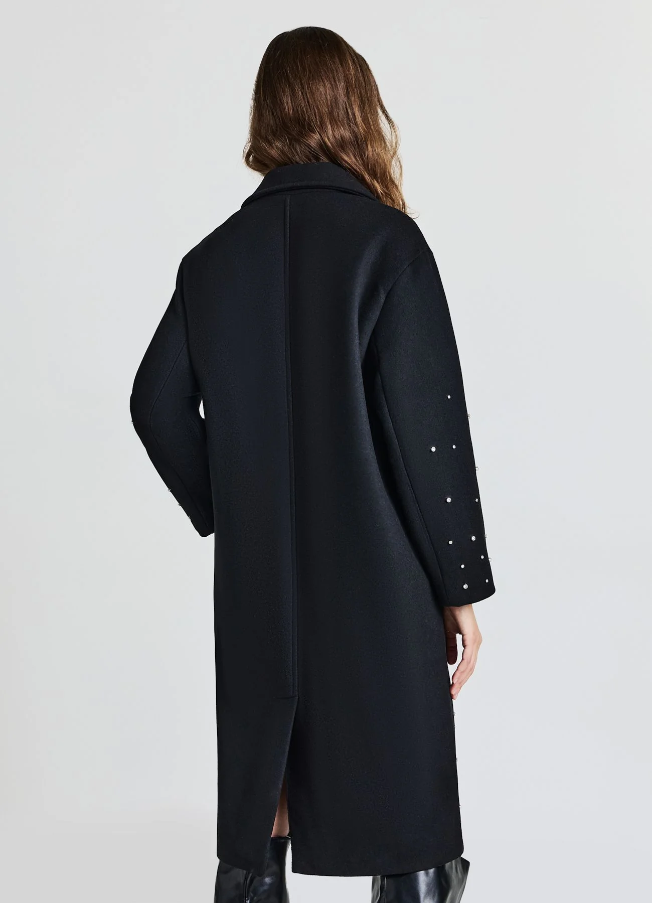 Cappotto monopetto con strass