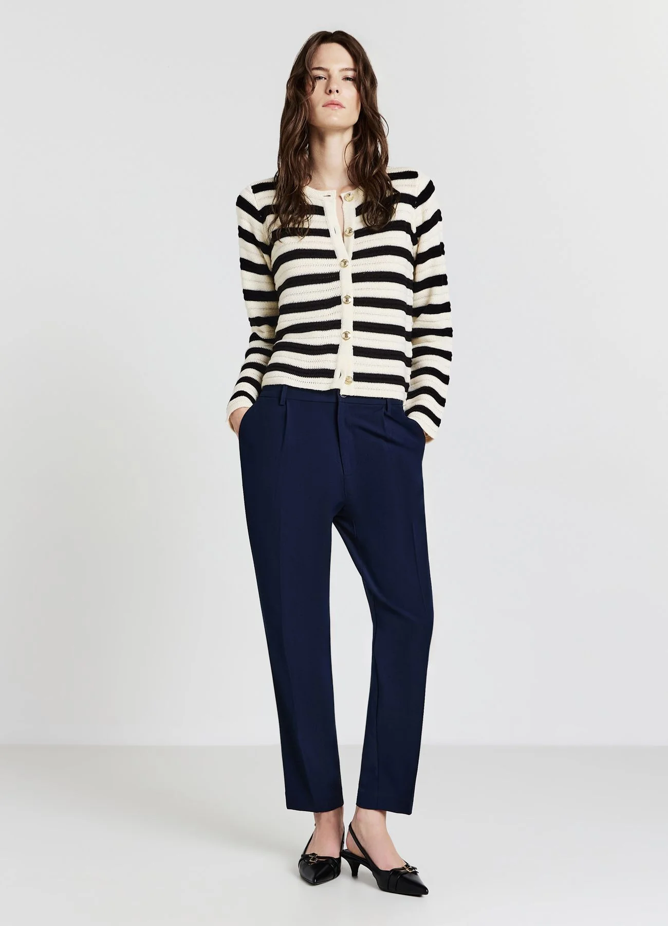 Cardigan a righe