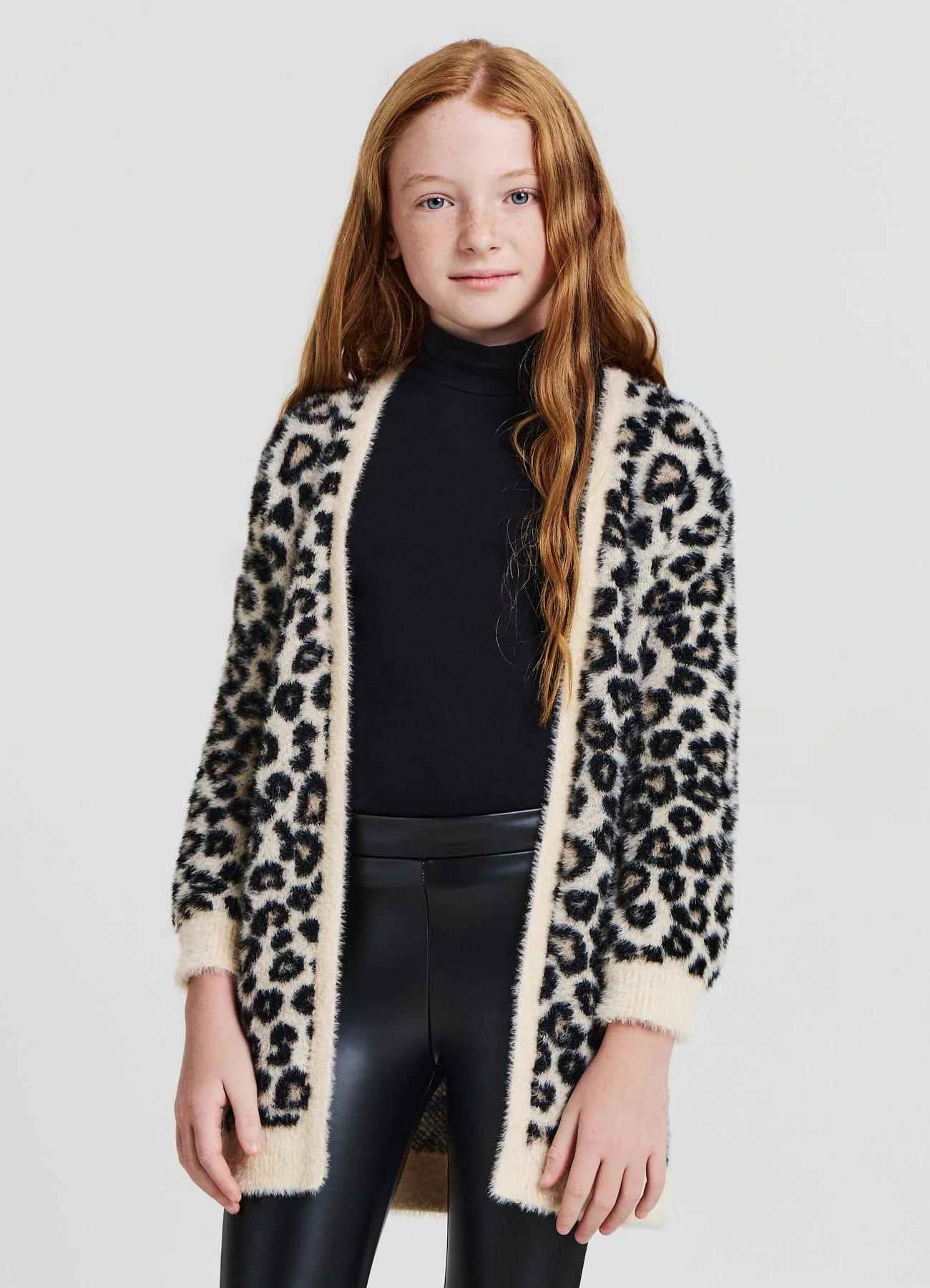 Cardigan aperto fantasia maculata