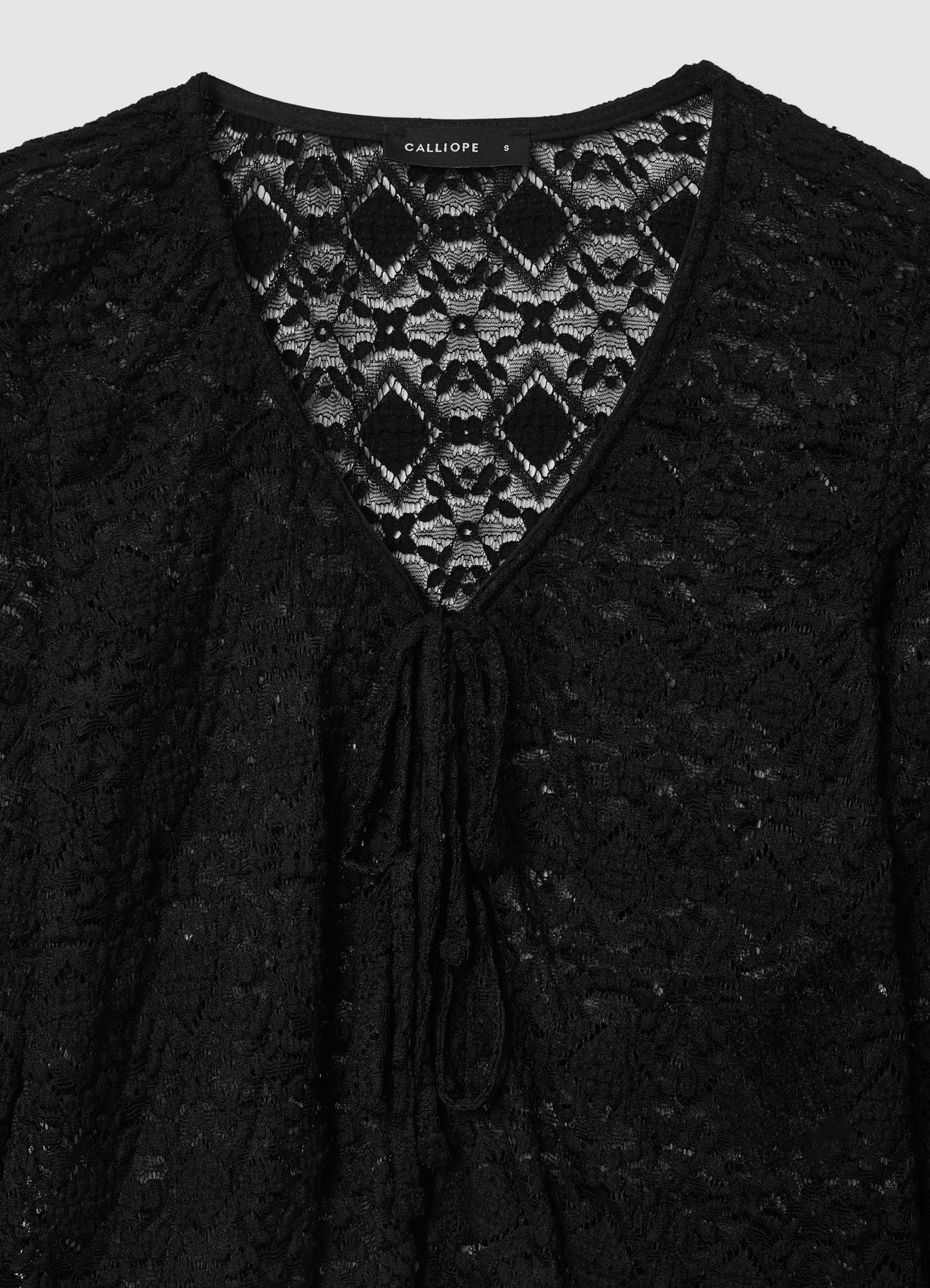 Cardigan aperto pizzo con laccetti - Image 6