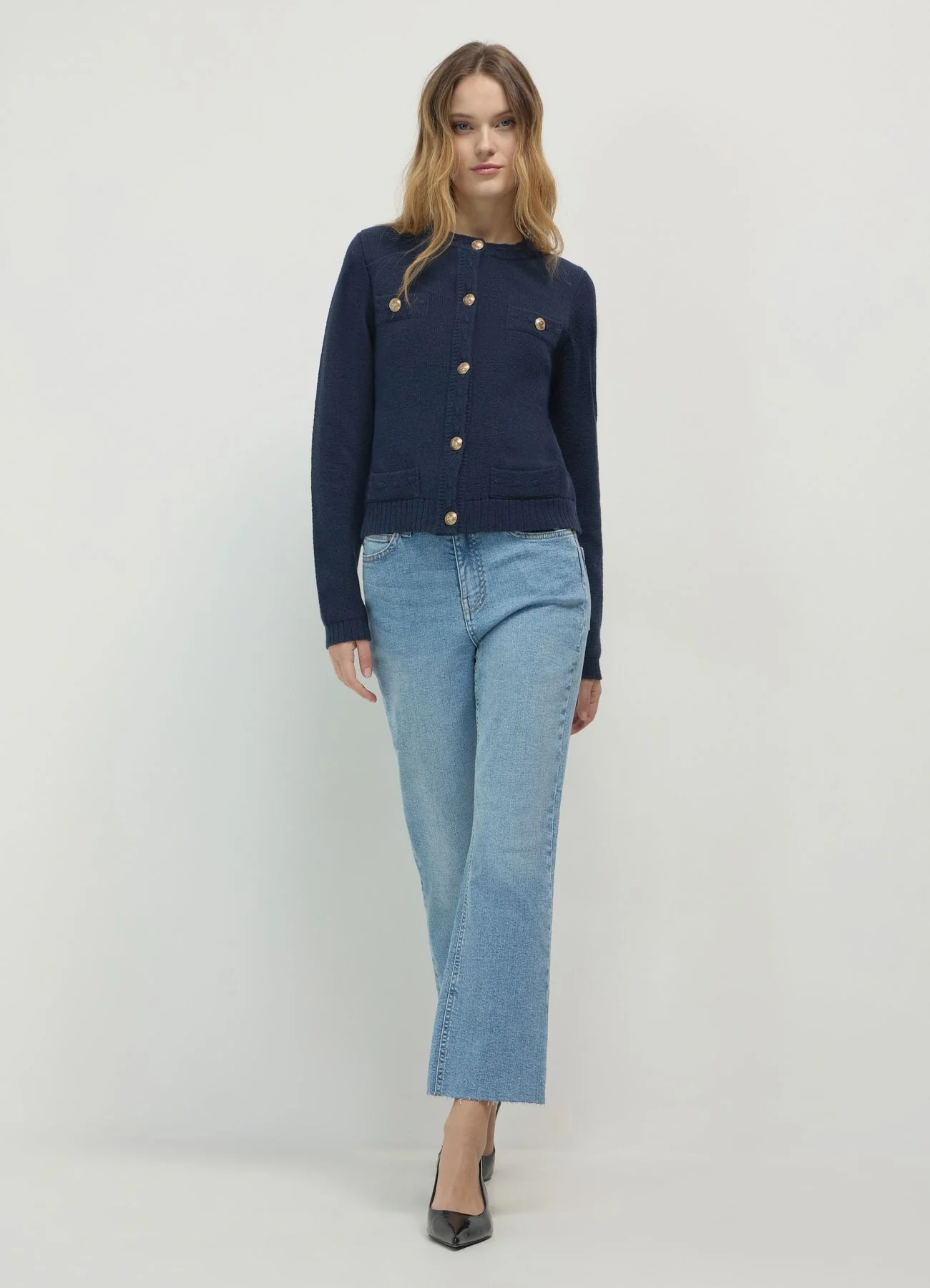 Cardigan bottoni oro - Image 2