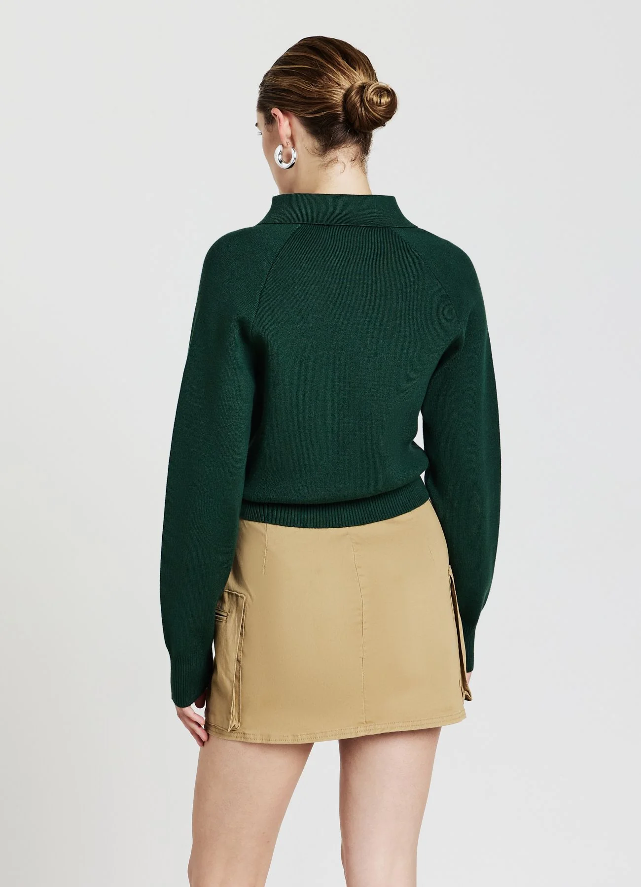 Cardigan colletto camicia e zip - Image 3
