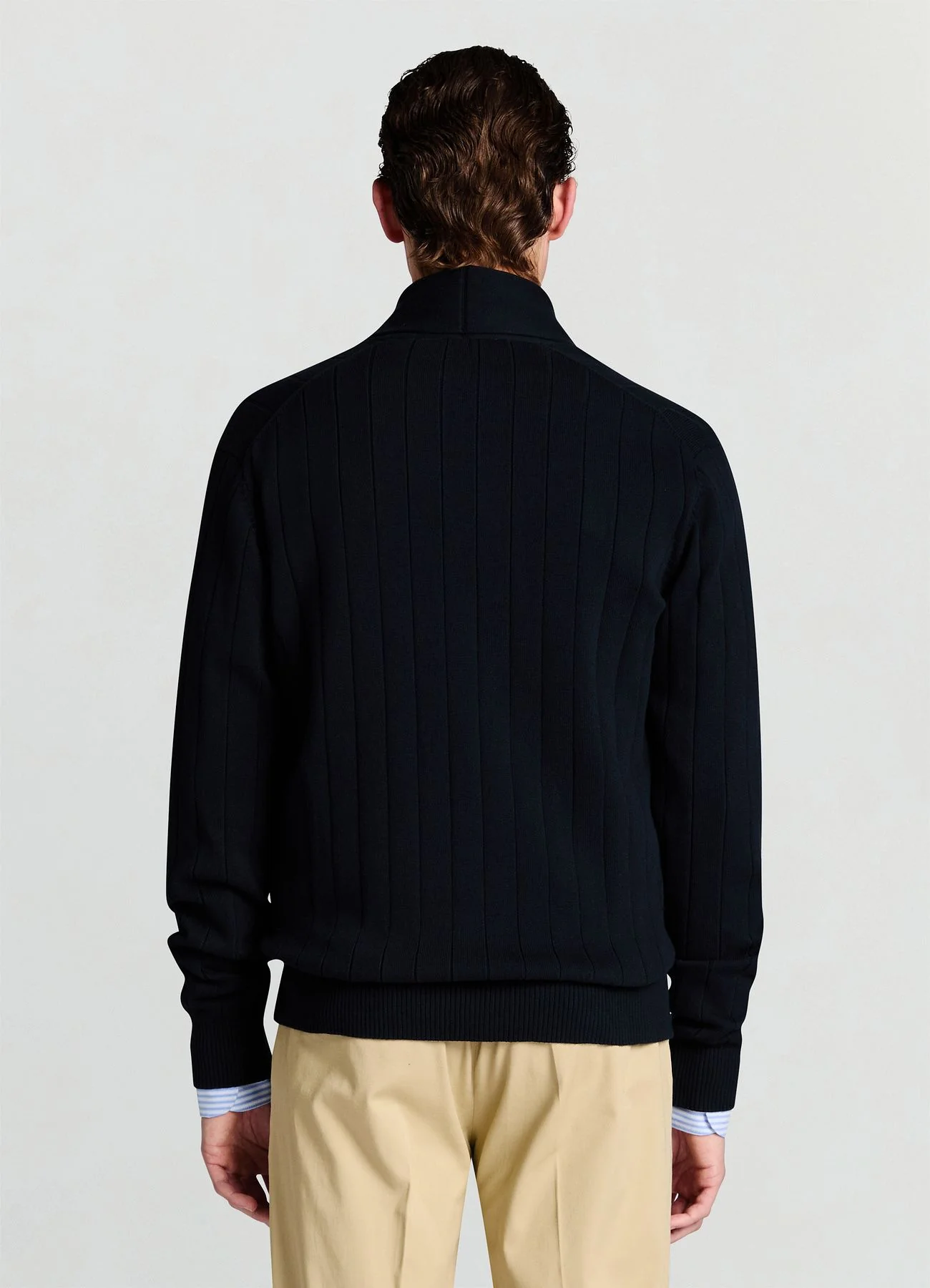 Cardigan con collo sciallato - Image 3