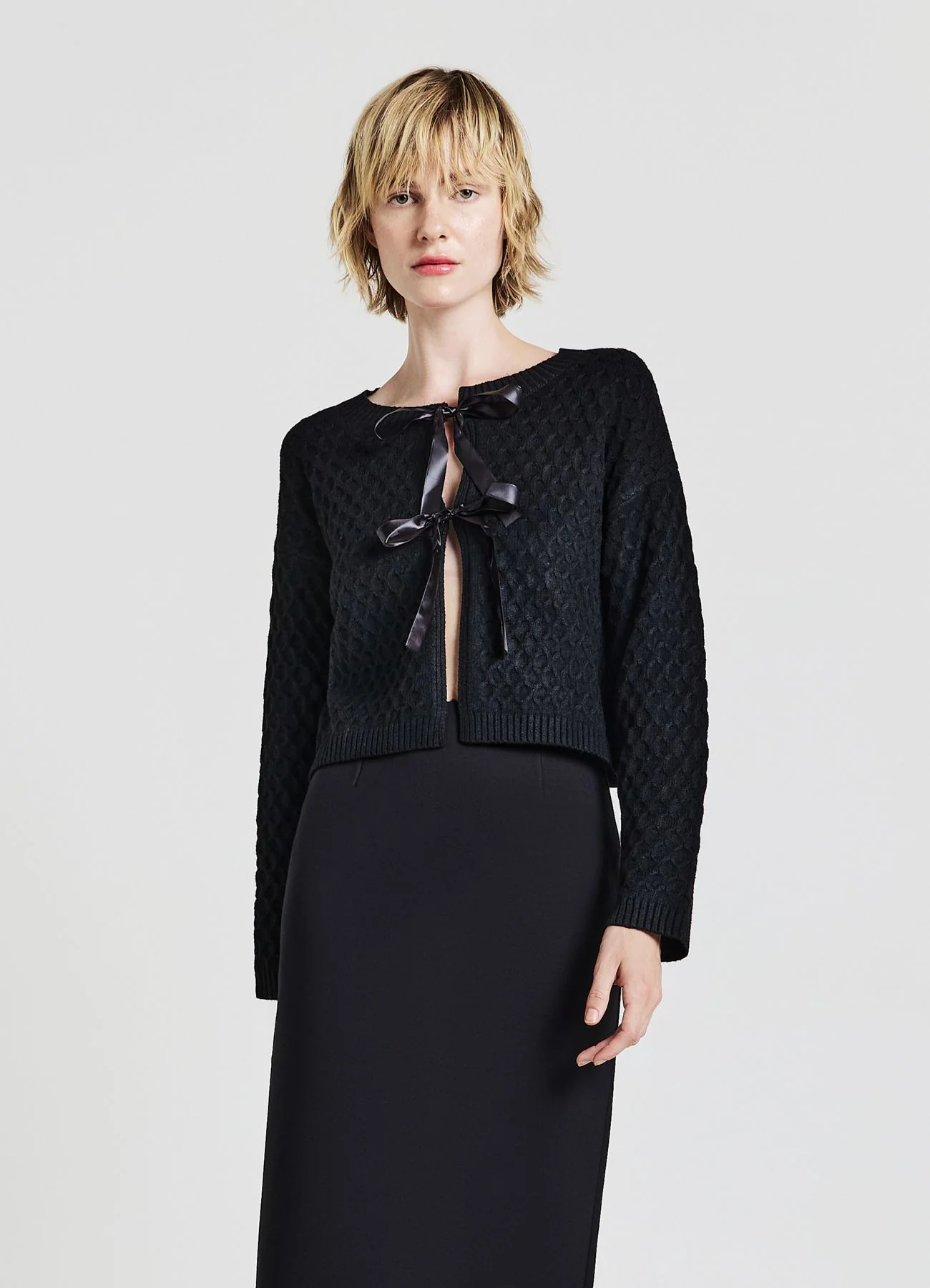 Cardigan con fiocchi