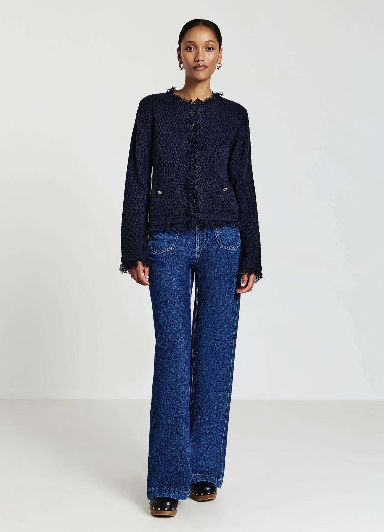 Cardigan con frange