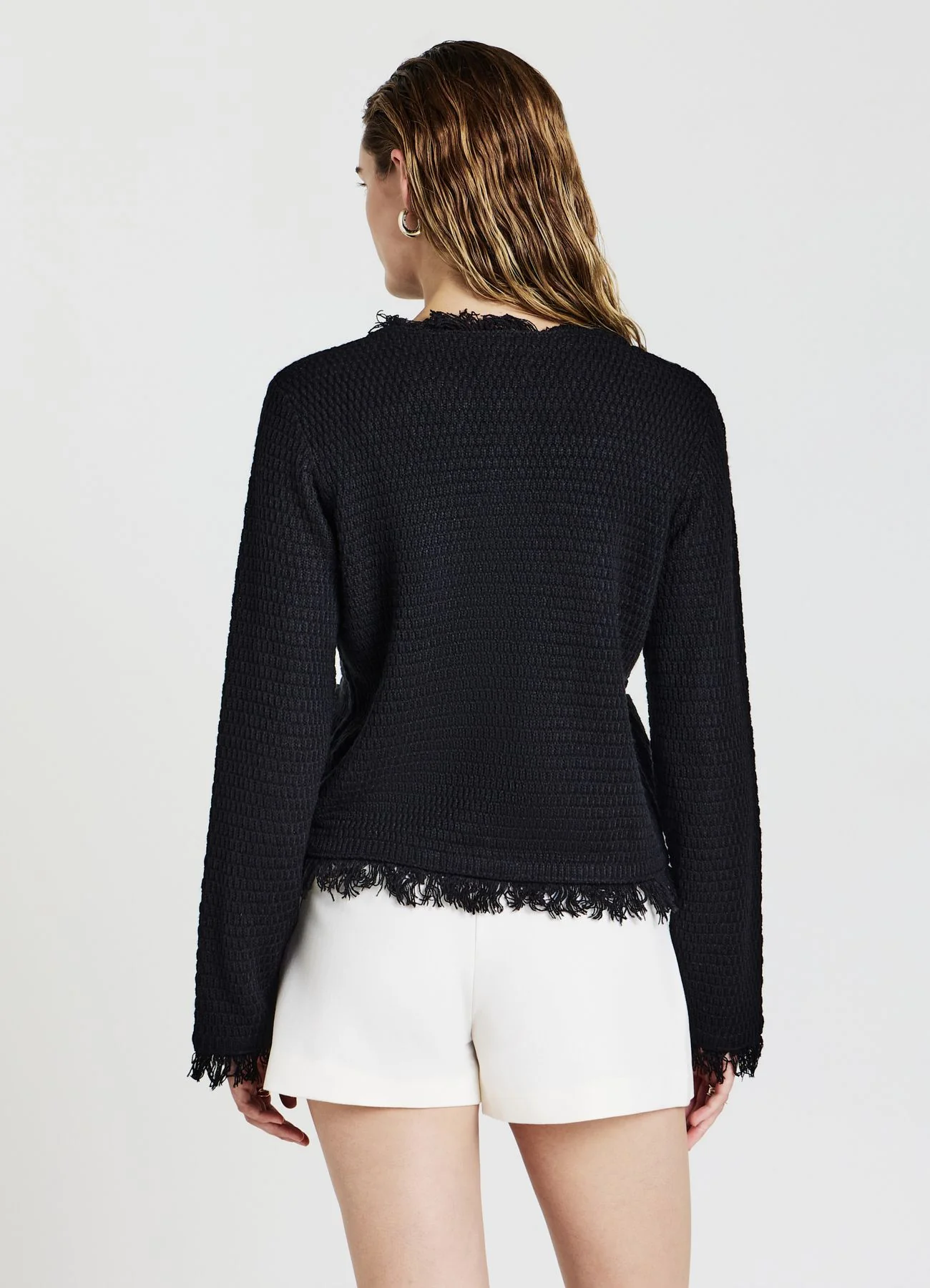 Cardigan con frange