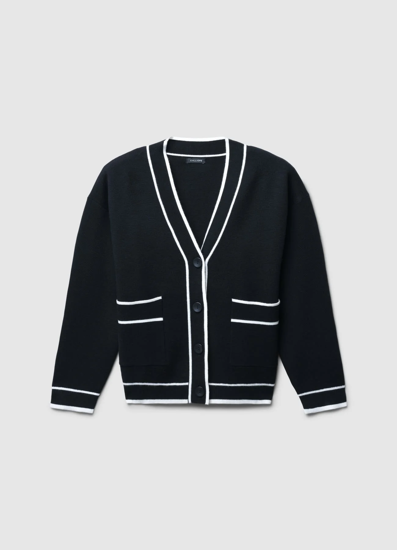 Cardigan con profili a contrasto - Image 6