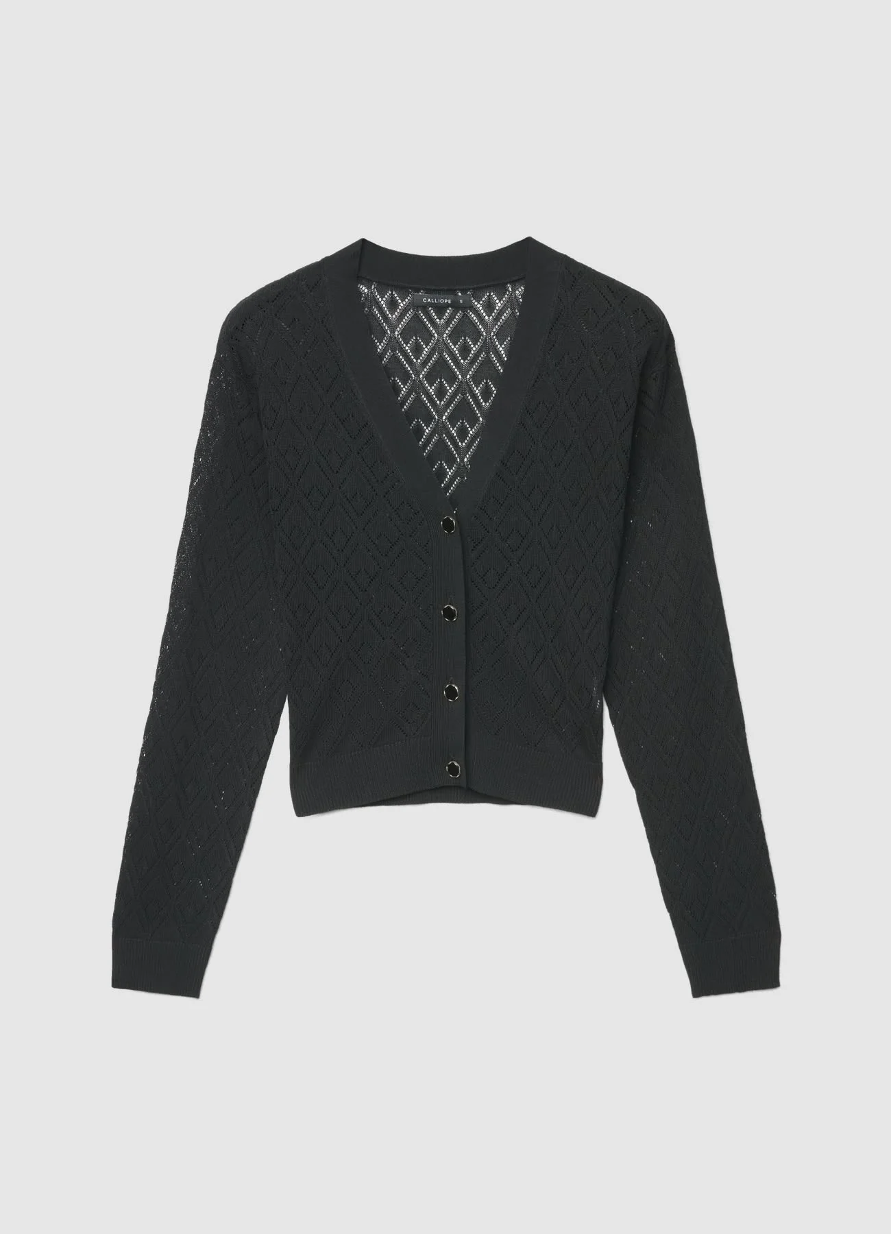 Cardigan con scollo a V e bottoni - Image 6