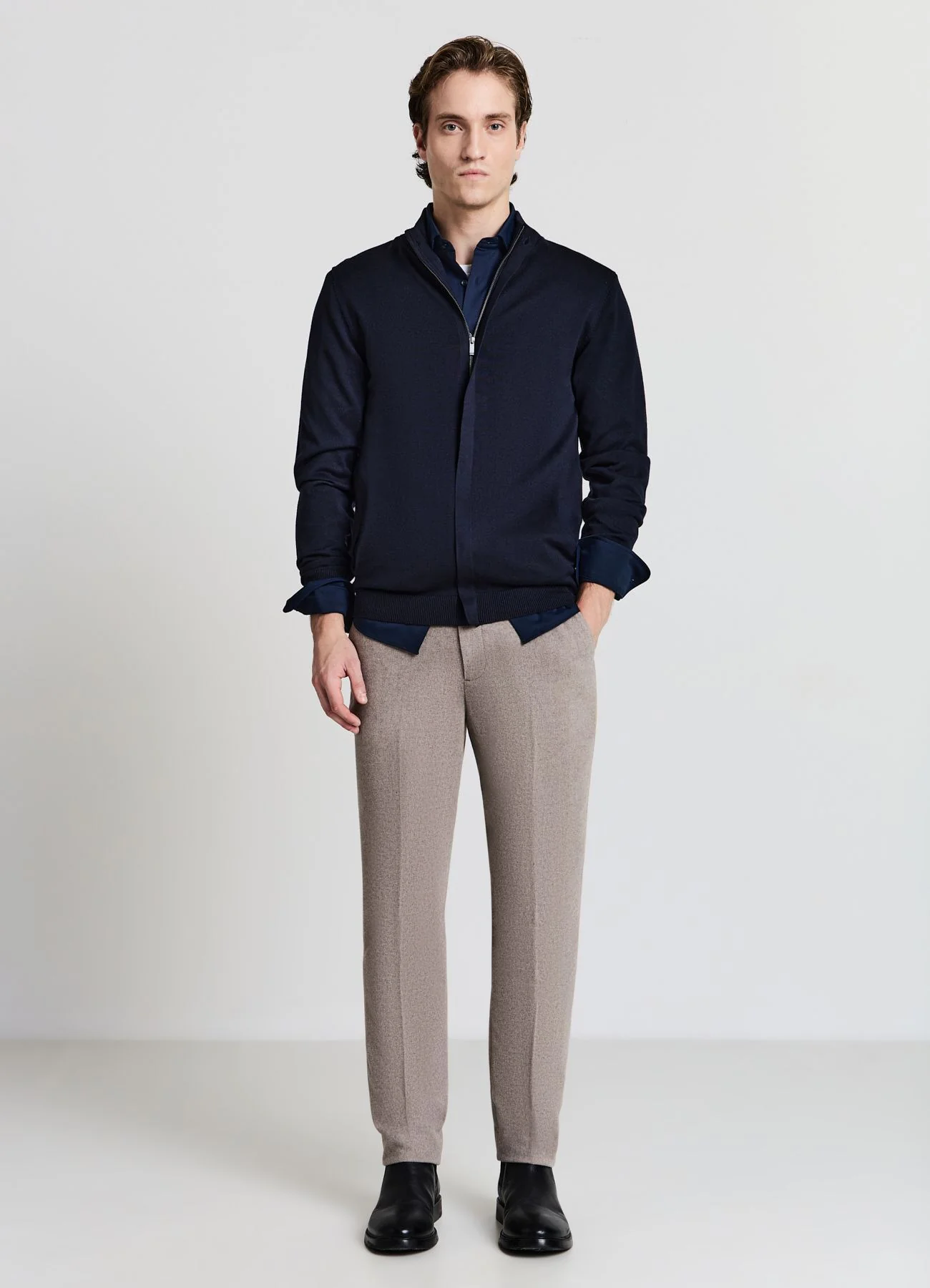 Cardigan con zip - Image 3