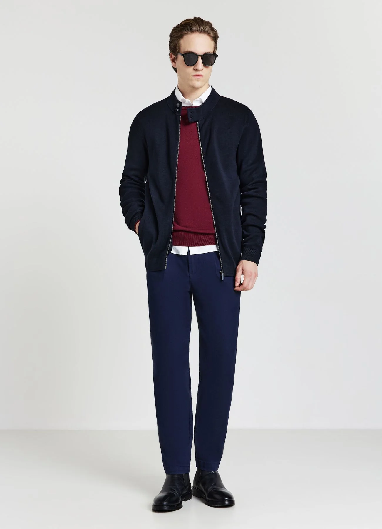 Cardigan con zip