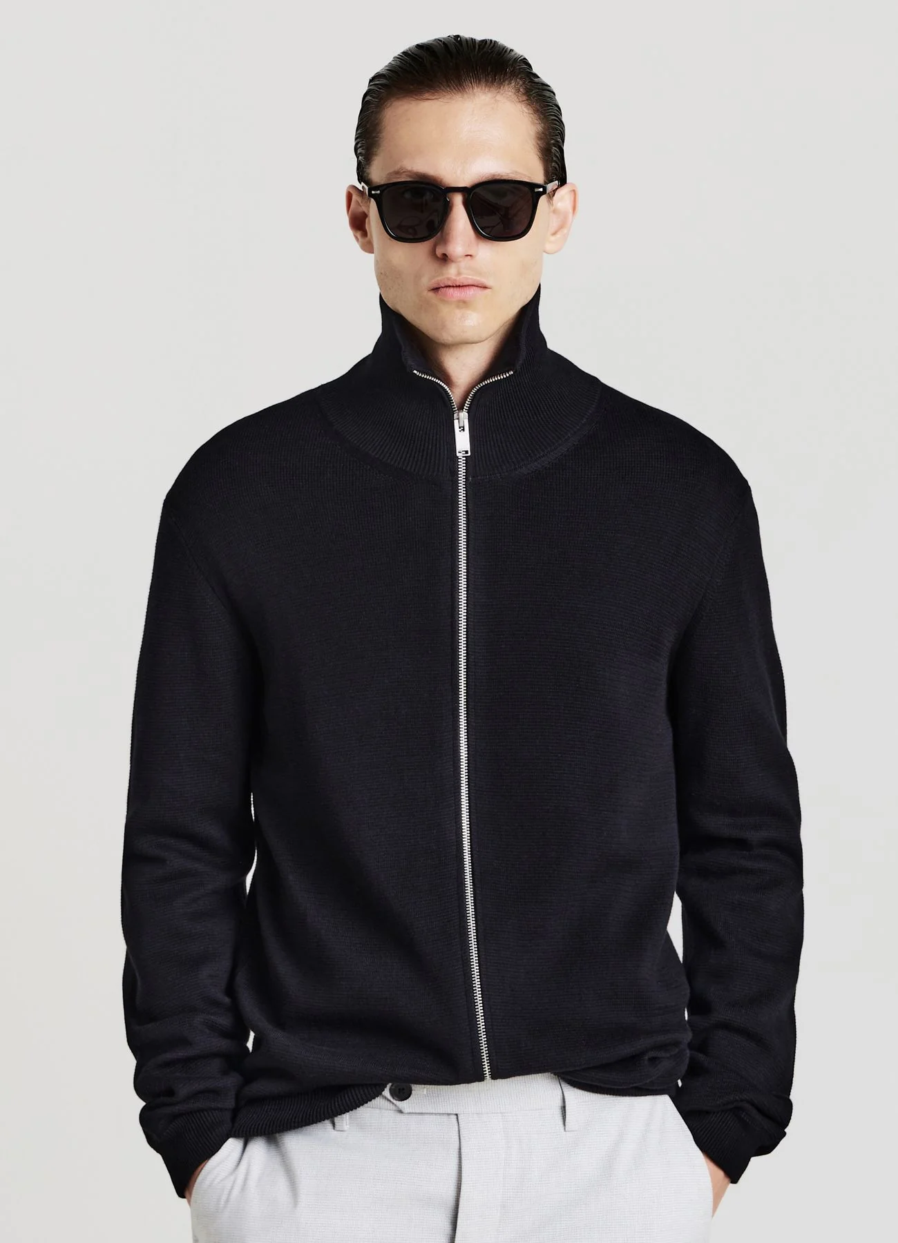 Cardigan con zip