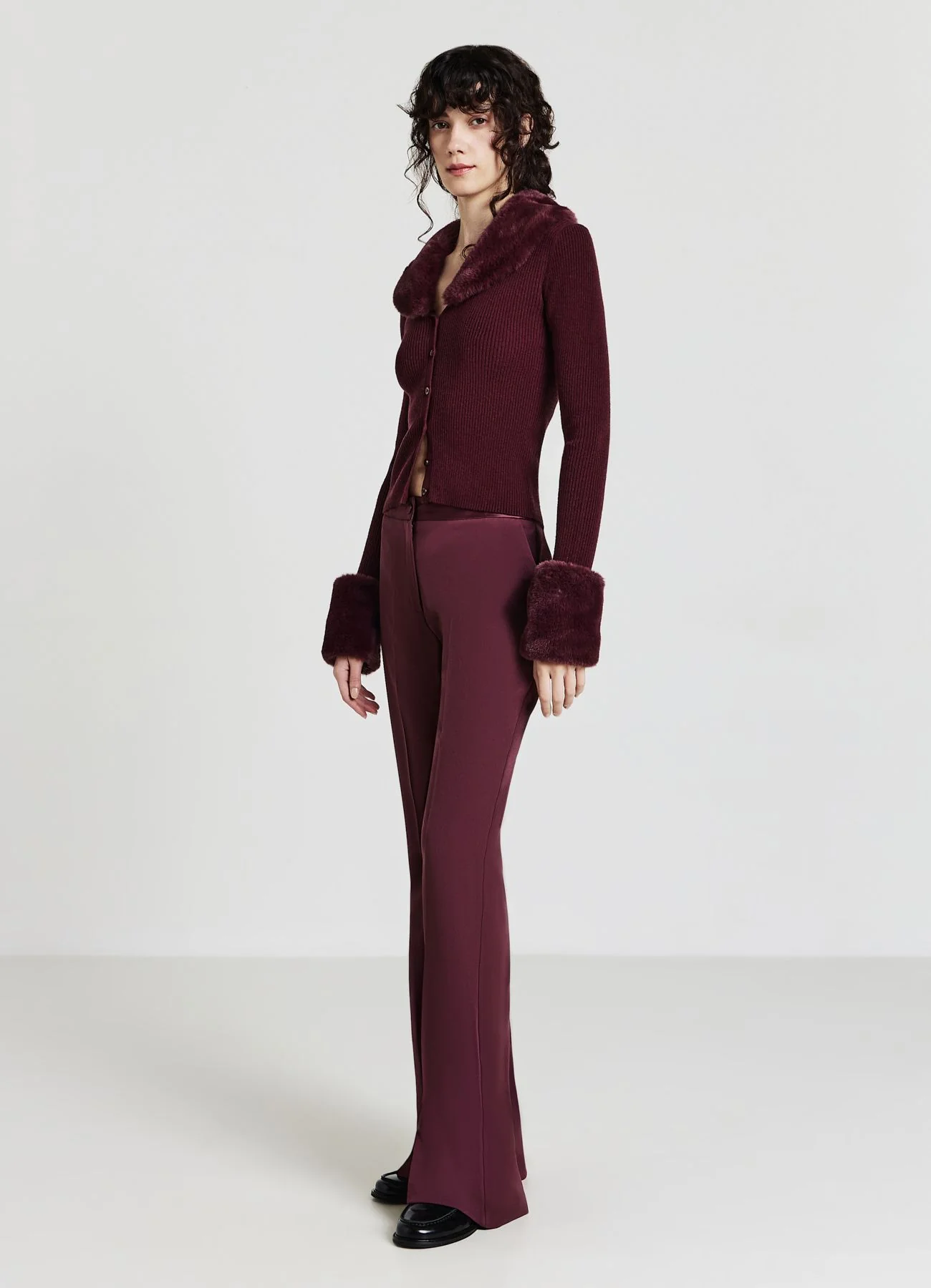 Cardigan inserti simil pelliccia