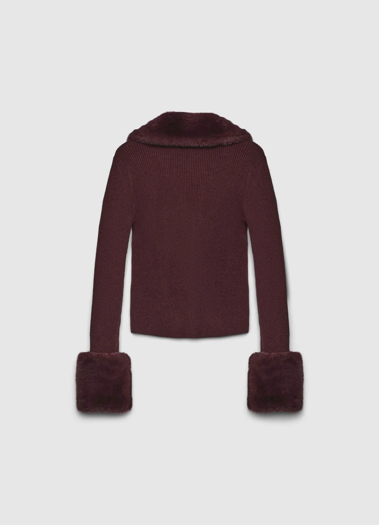 Cardigan inserti simil pelliccia - Image 5