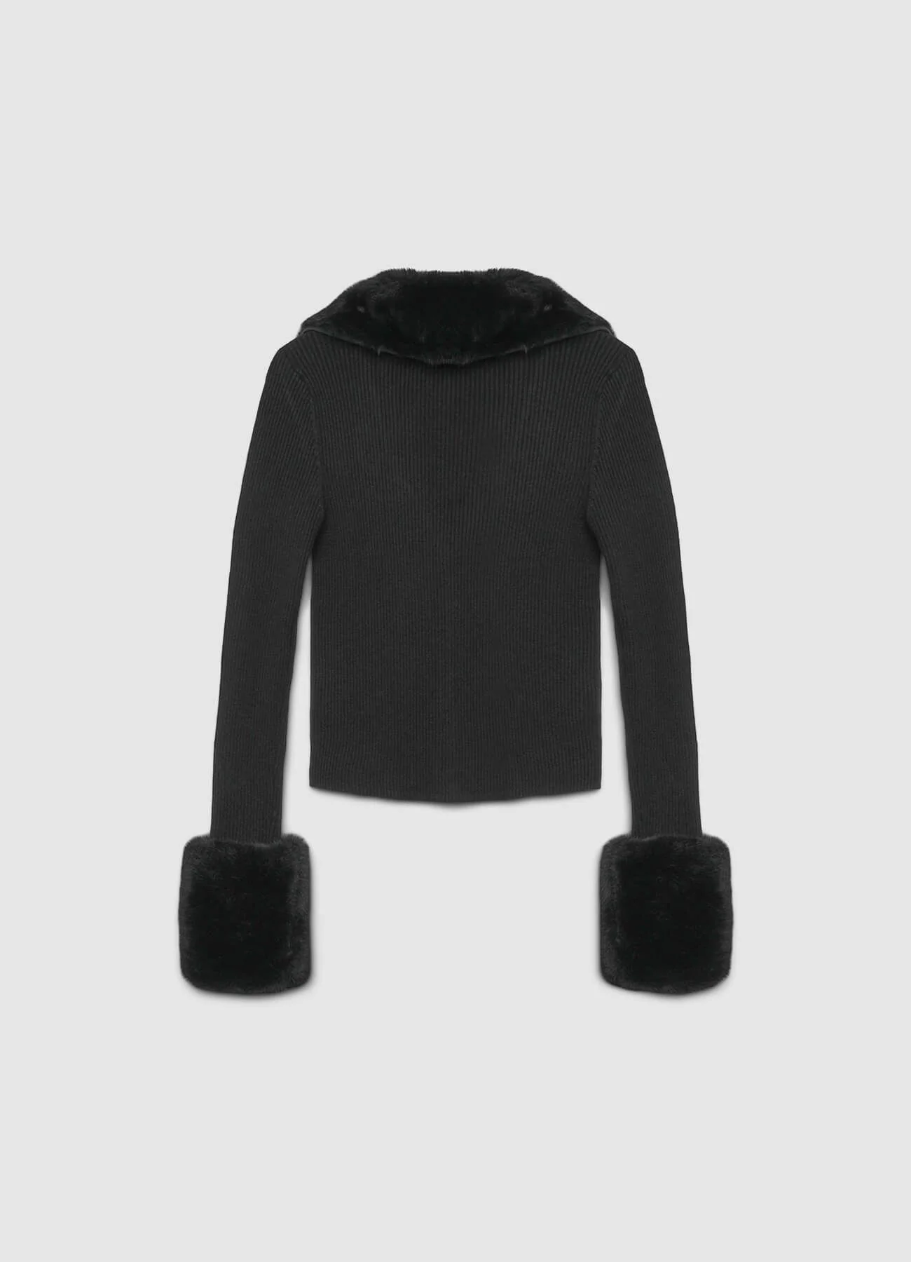 Cardigan inserti simil pelliccia - Image 6