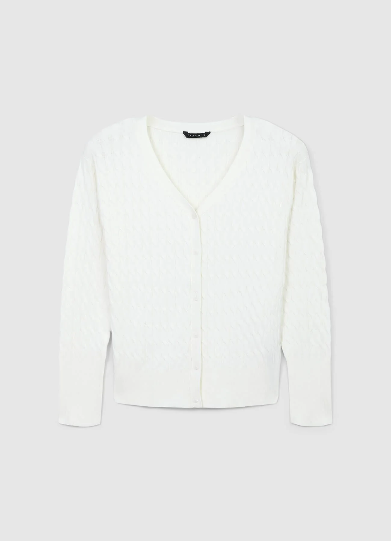 Cardigan intrecciato con bottoni - Image 4