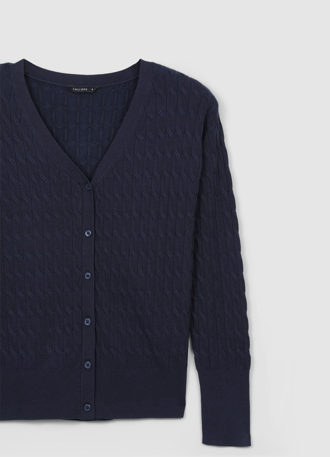 Cardigan intrecciato con bottoni - Image 6