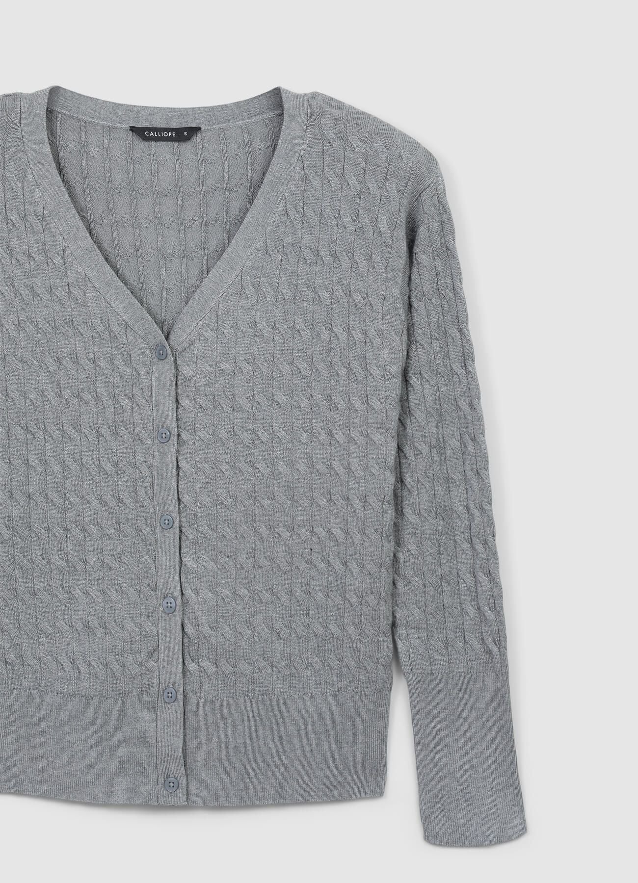 Cardigan intrecciato con bottoni - Image 6