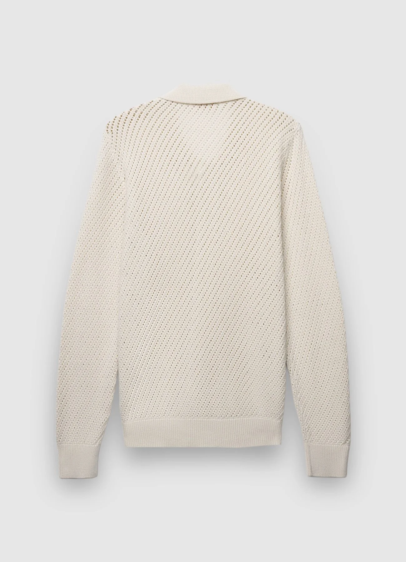 Cardigan operato con collo camicia - Image 4