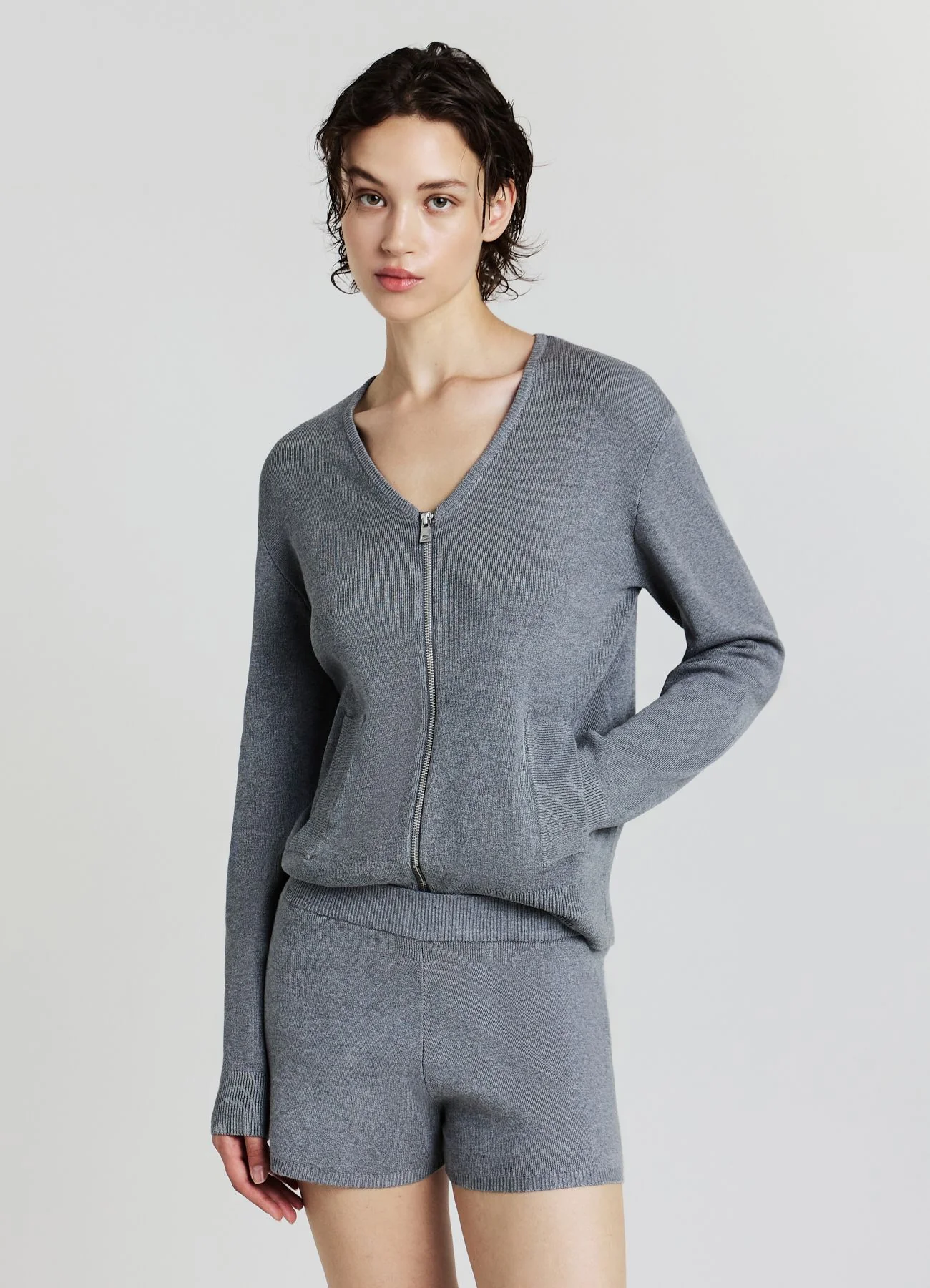 Cardigan oversize con zip - Image 8