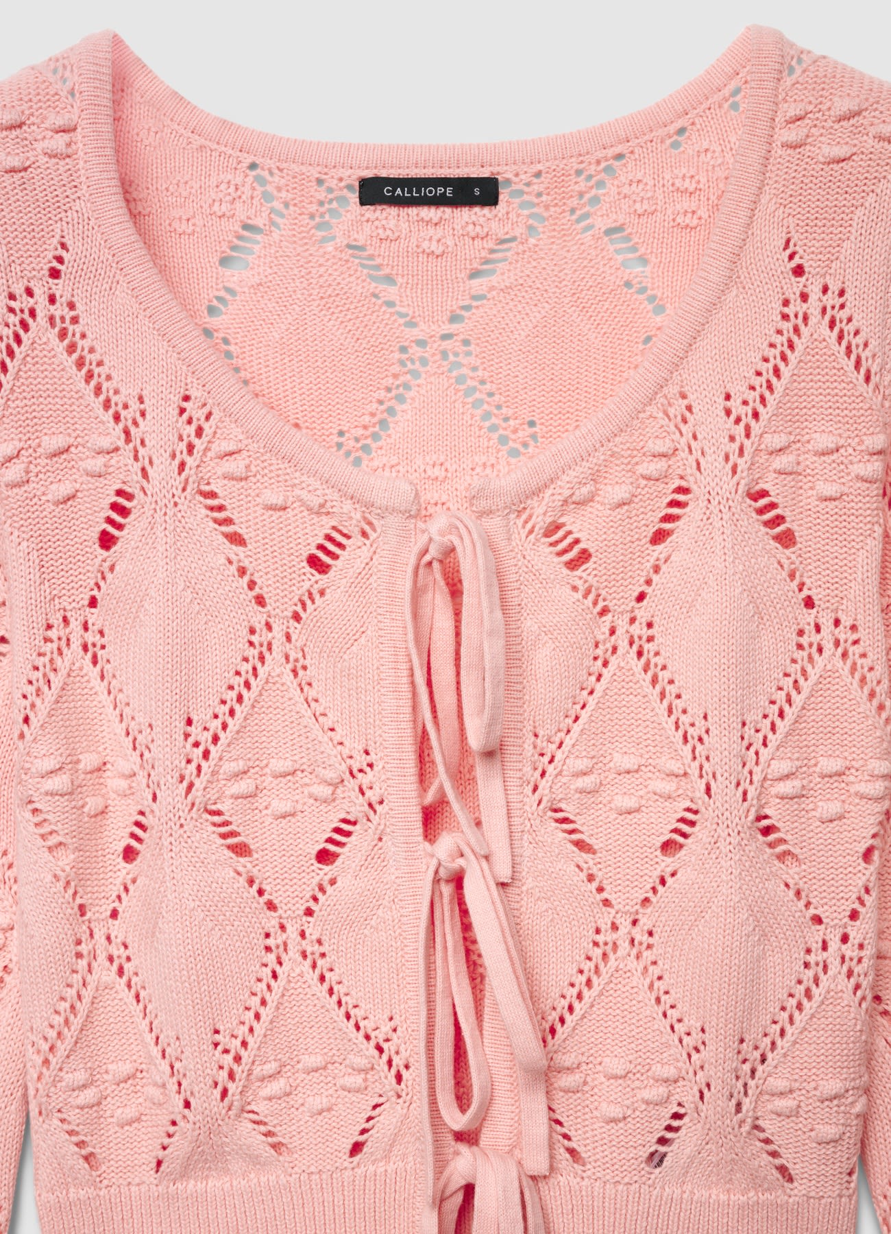 Cardigan traforato con fiocchi - Image 6