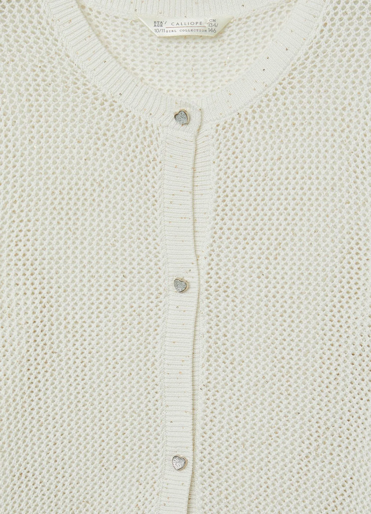 Cardigan traforato con paillettes - Image 6