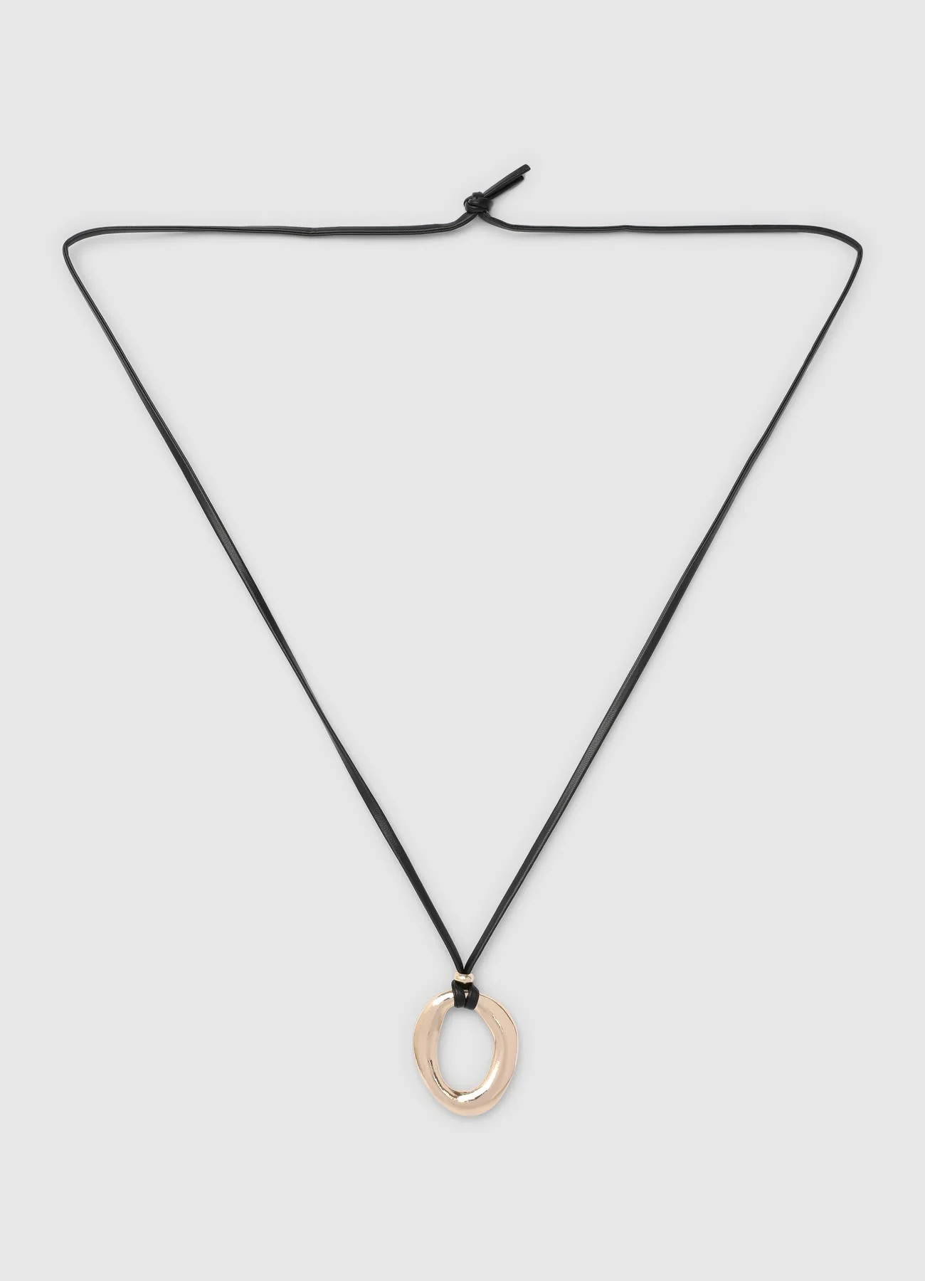 Collana lunga con pendente ad anello tinta unita - Image 4