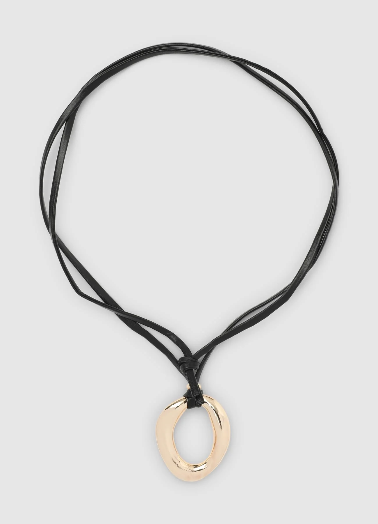 Collana lunga con pendente ad anello tinta unita - Image 5