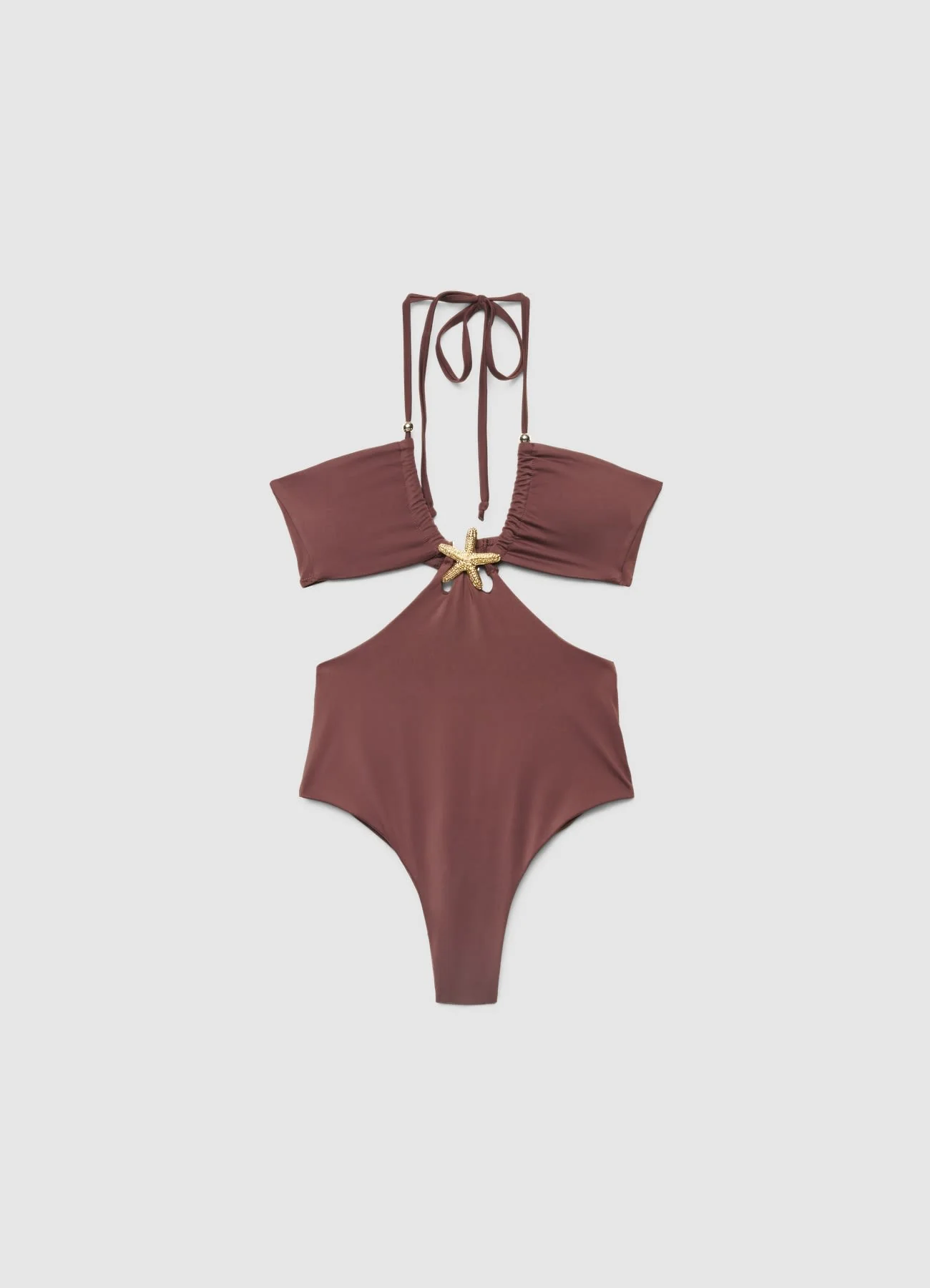 Costume intero con cut-out e stella marina - Image 6