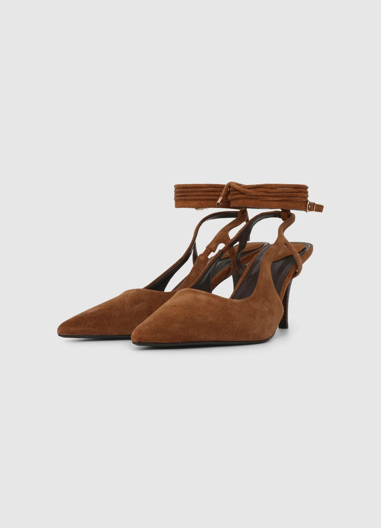 Décolleté slingback allacciata in pelle