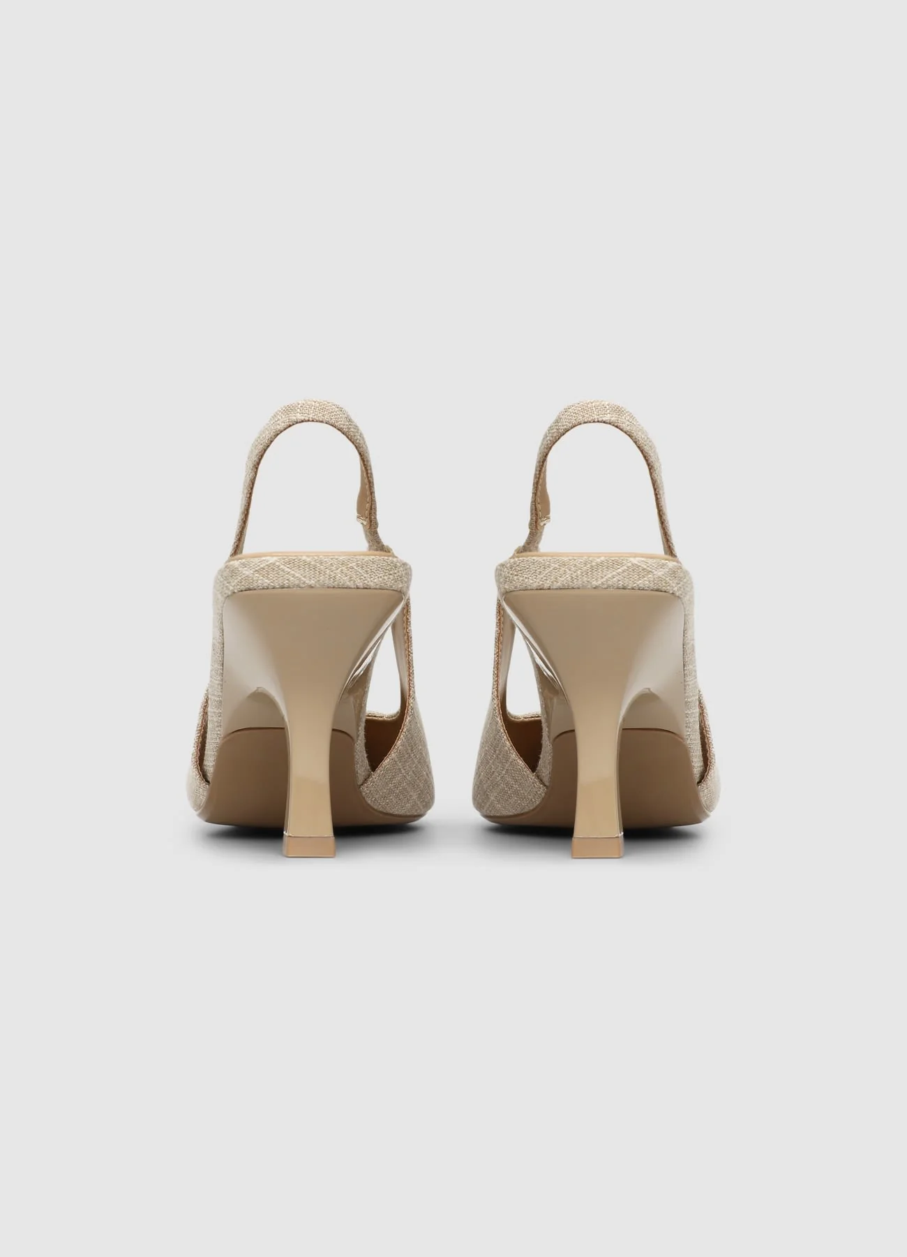 Décolleté slingback in canvas