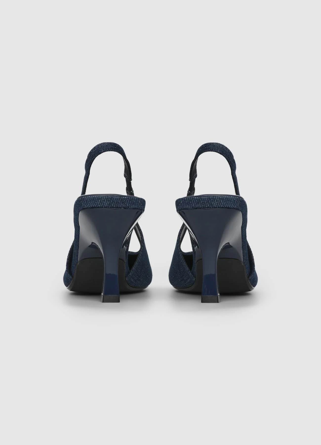 Décolleté slingback in canvas - Image 4