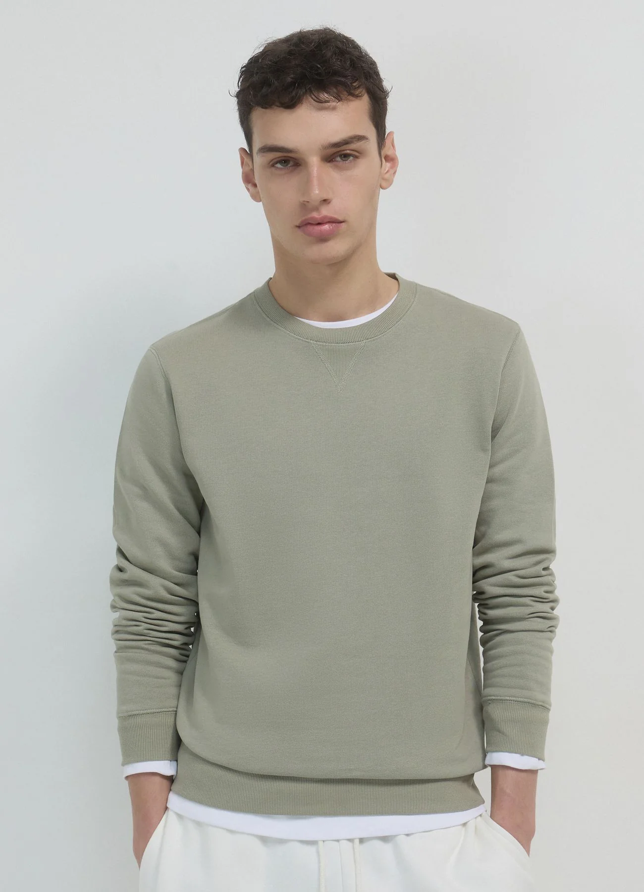 Felpa basic girocollo